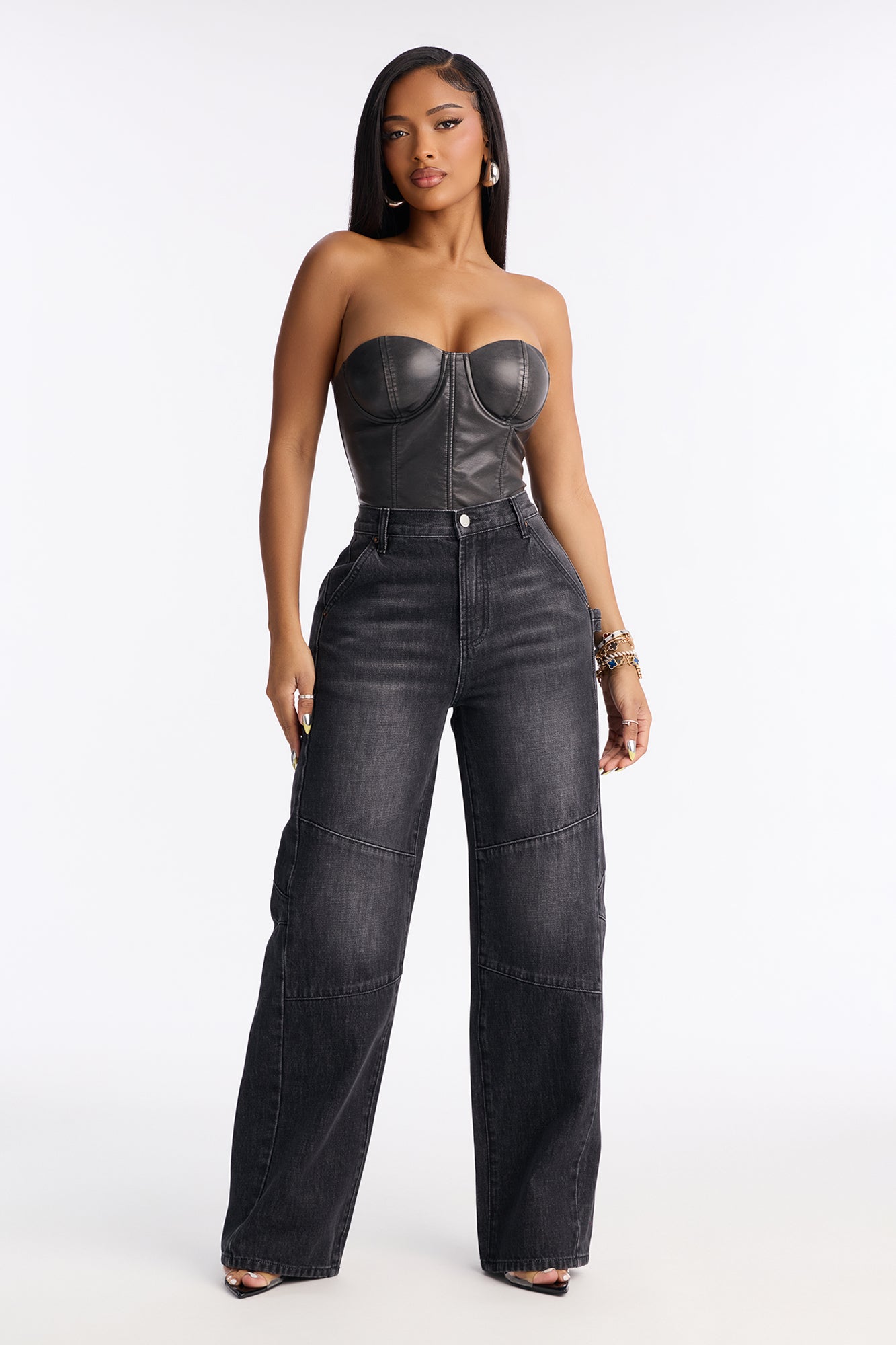 East Coast Straight Leg Jeans - Black Wash