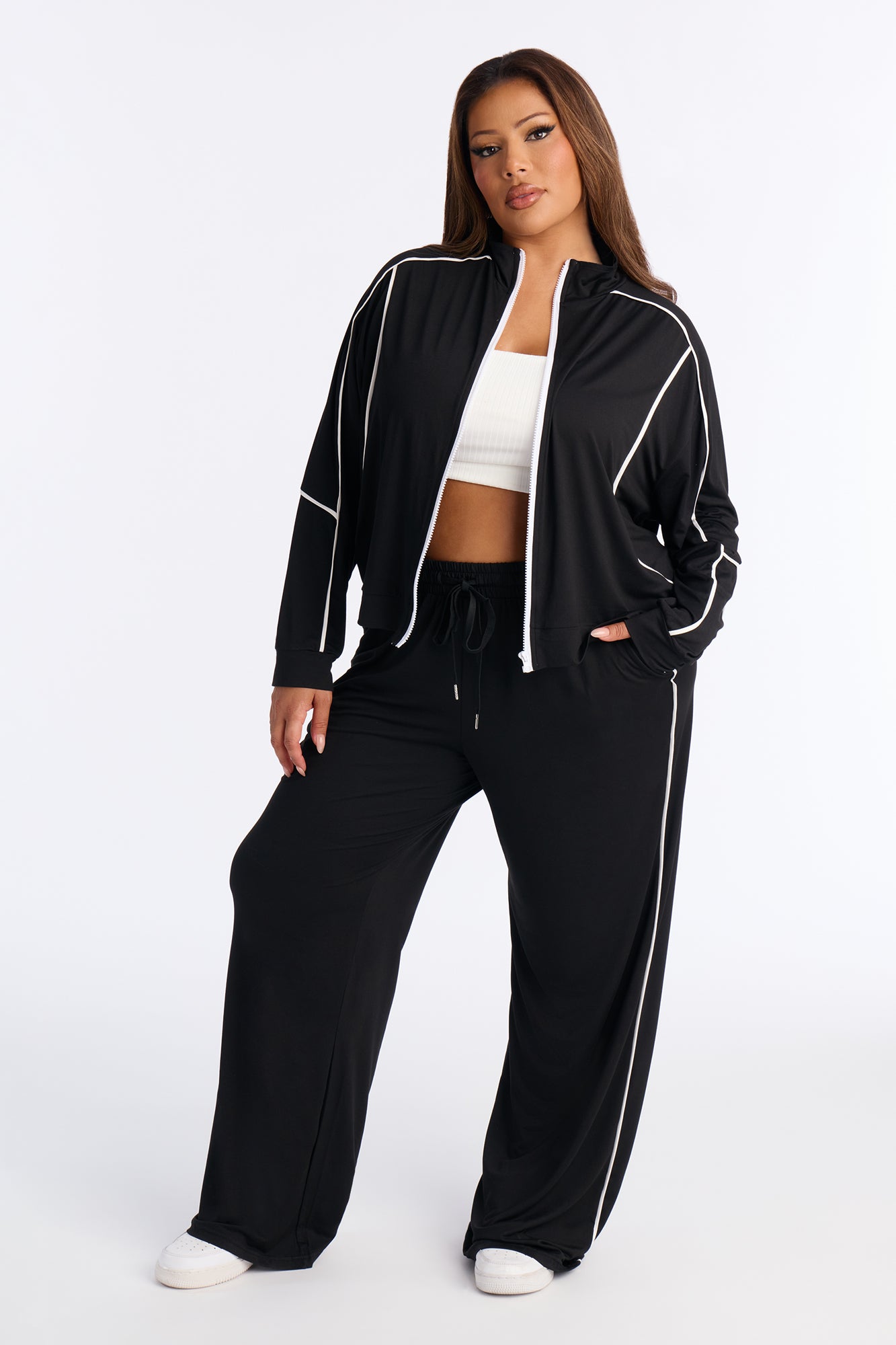 Lined Up Lounge Pant - Black