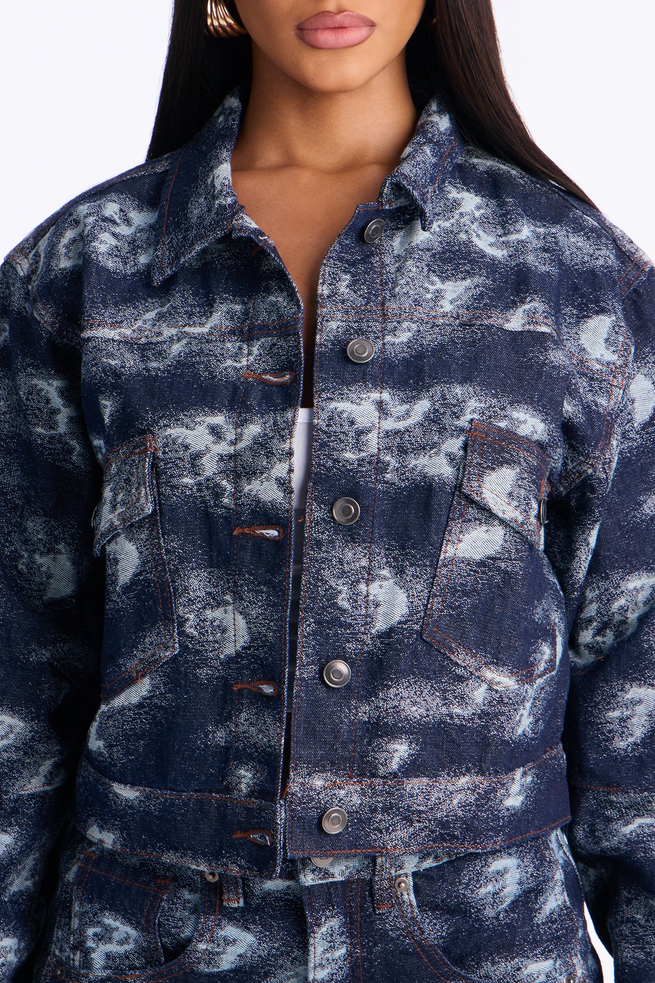 Sky's The Limit Denim Jacket - Dark Wash