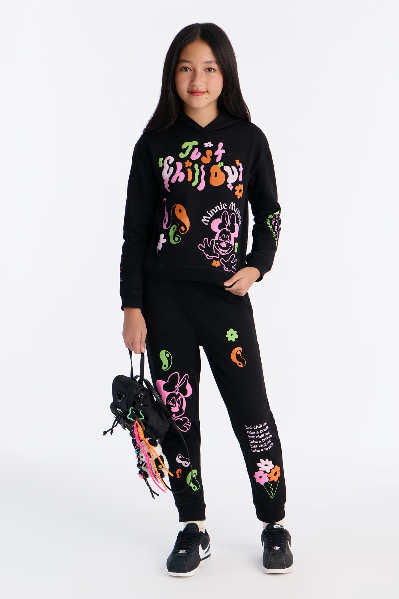 Mini Minnie Mouse Just Chill Out Jogger Pant Set - Black