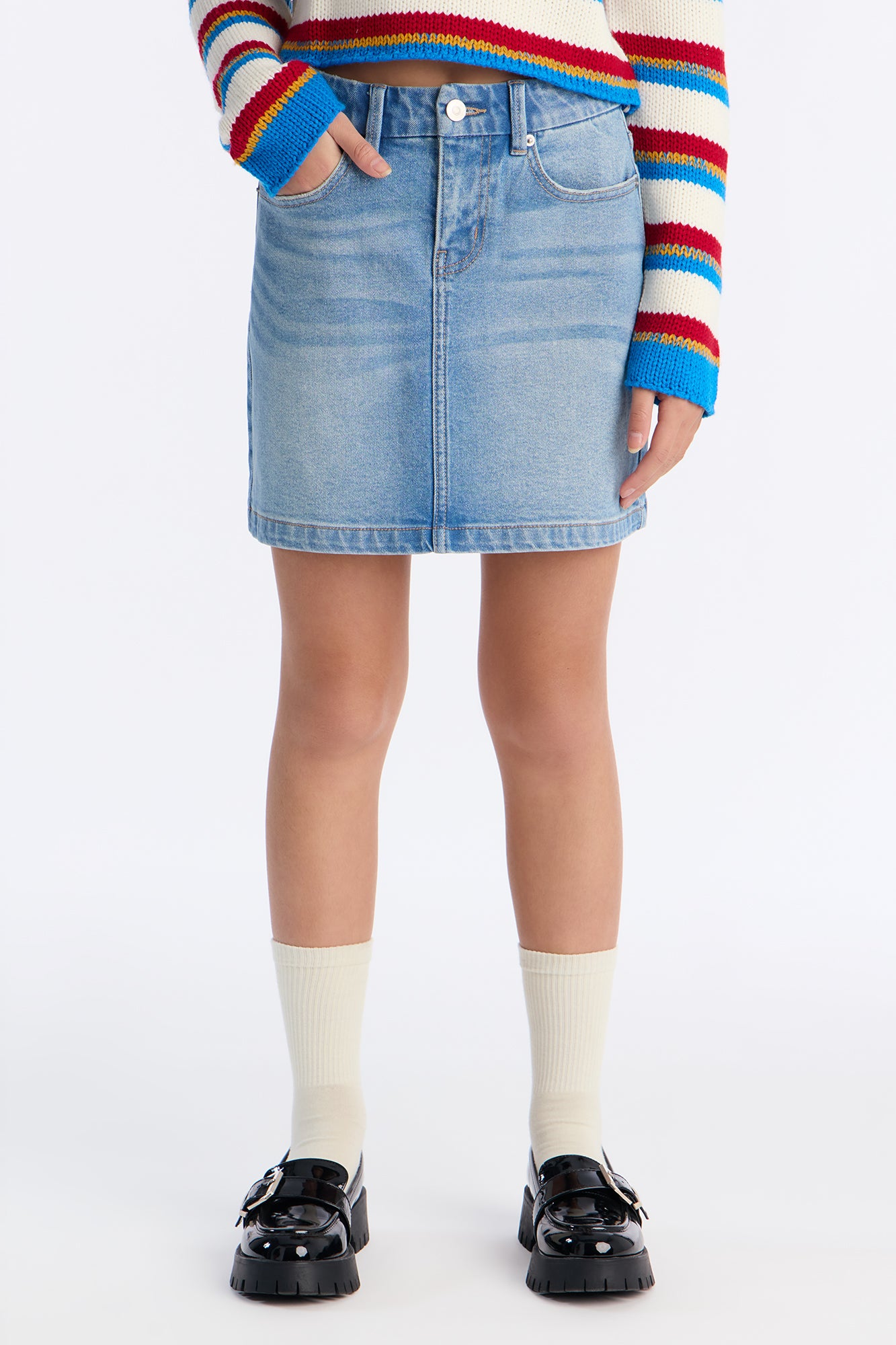 Mini Harper Denim Skirt - Medium Wash