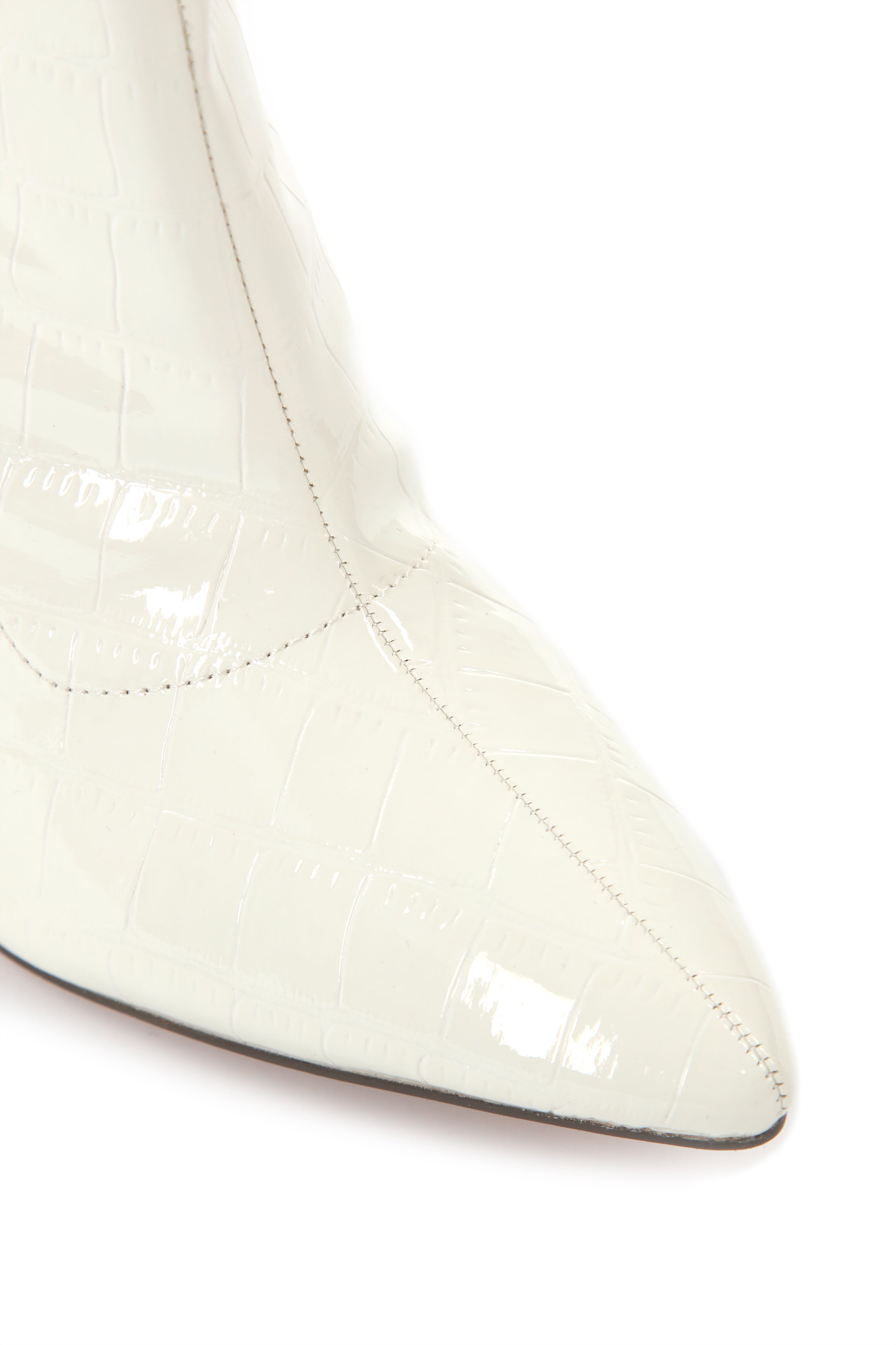 In Disguise Bootie - White Croc
