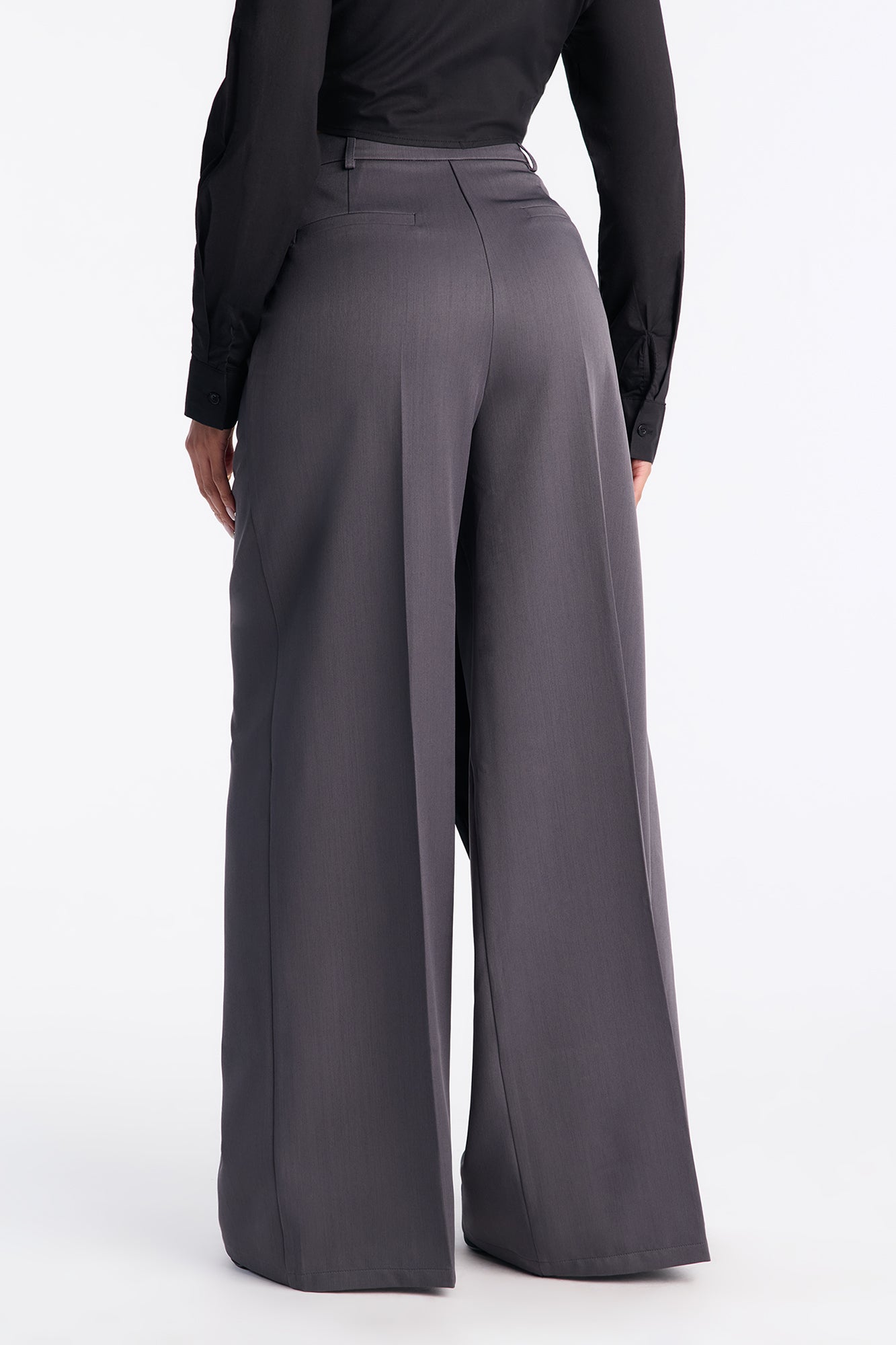 Tailored Touch Wrap Front Trouser 33″ - Charcoal