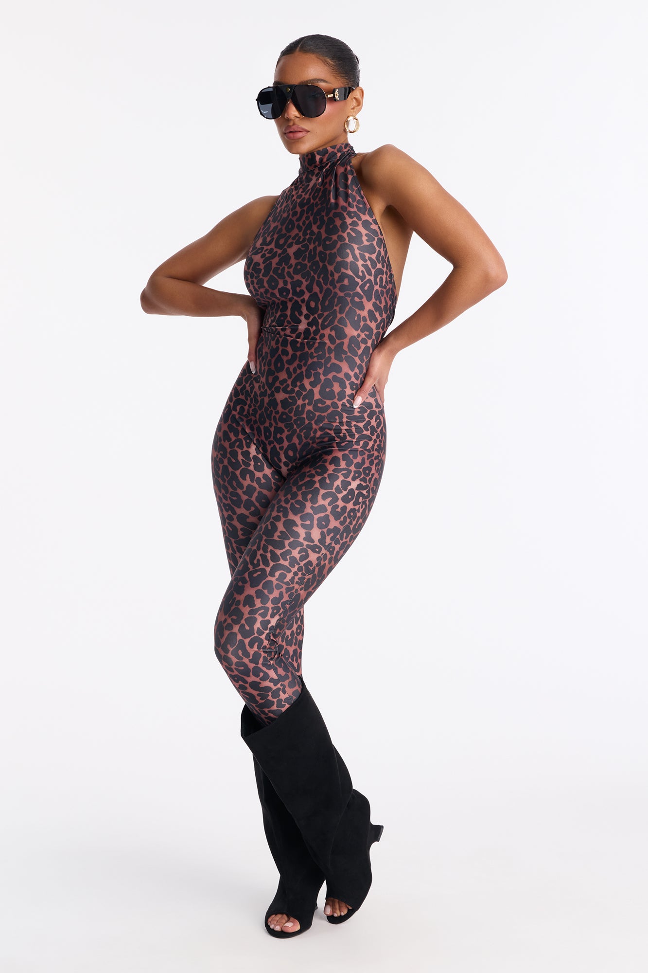 Sanna Leopard Capri Catsuit - Leopard
