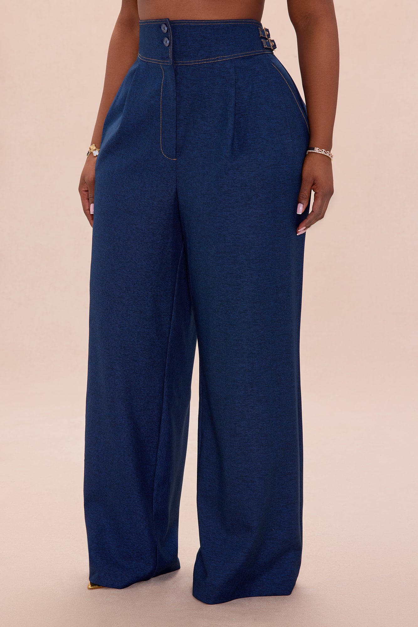 Portia Wide Leg Pant - Denim