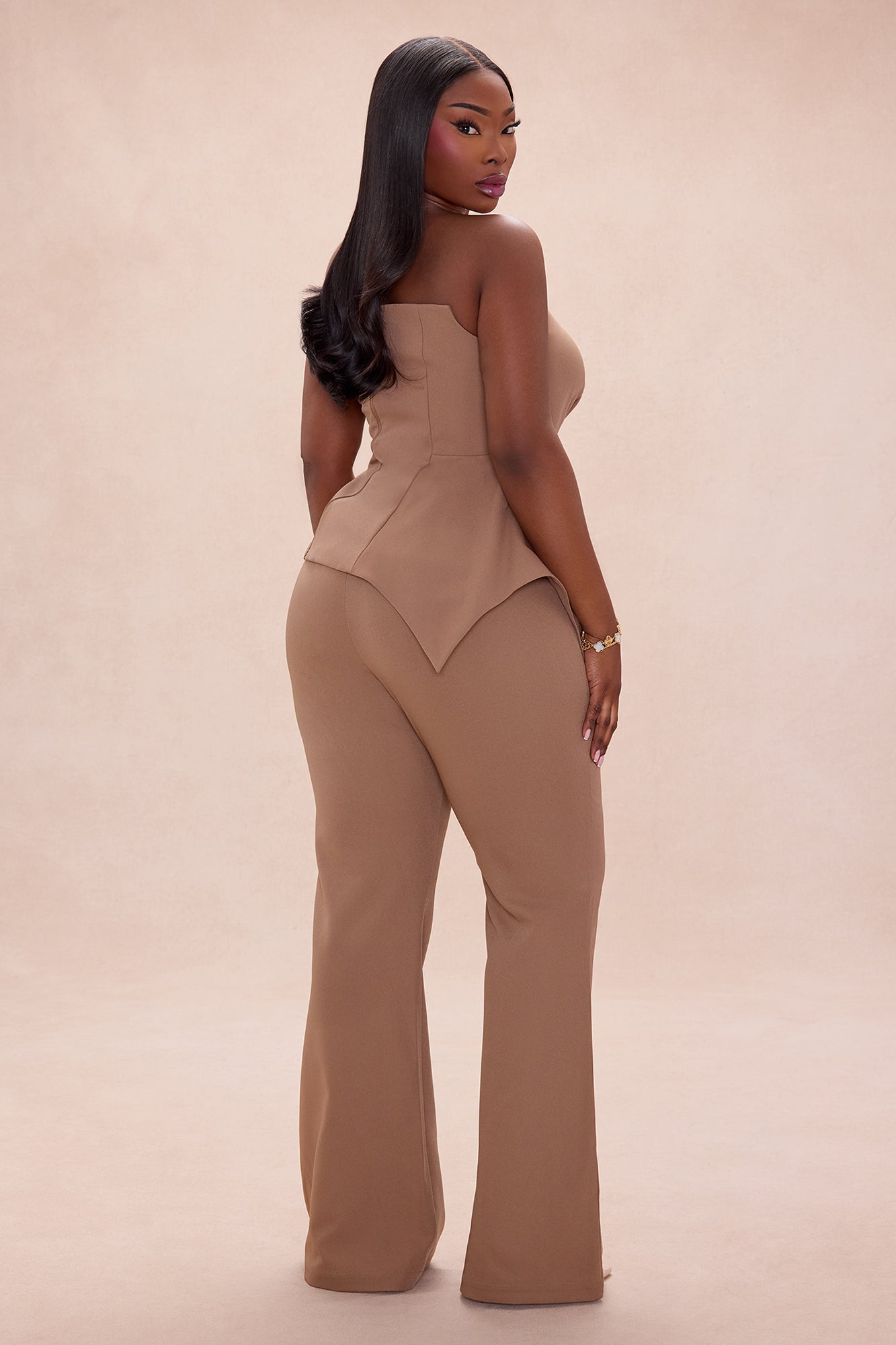 Mikayla Peplum Pant Set - Coco