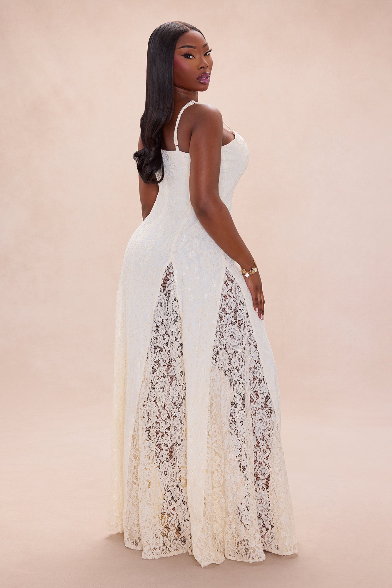 Reina Lace Gown - Cream