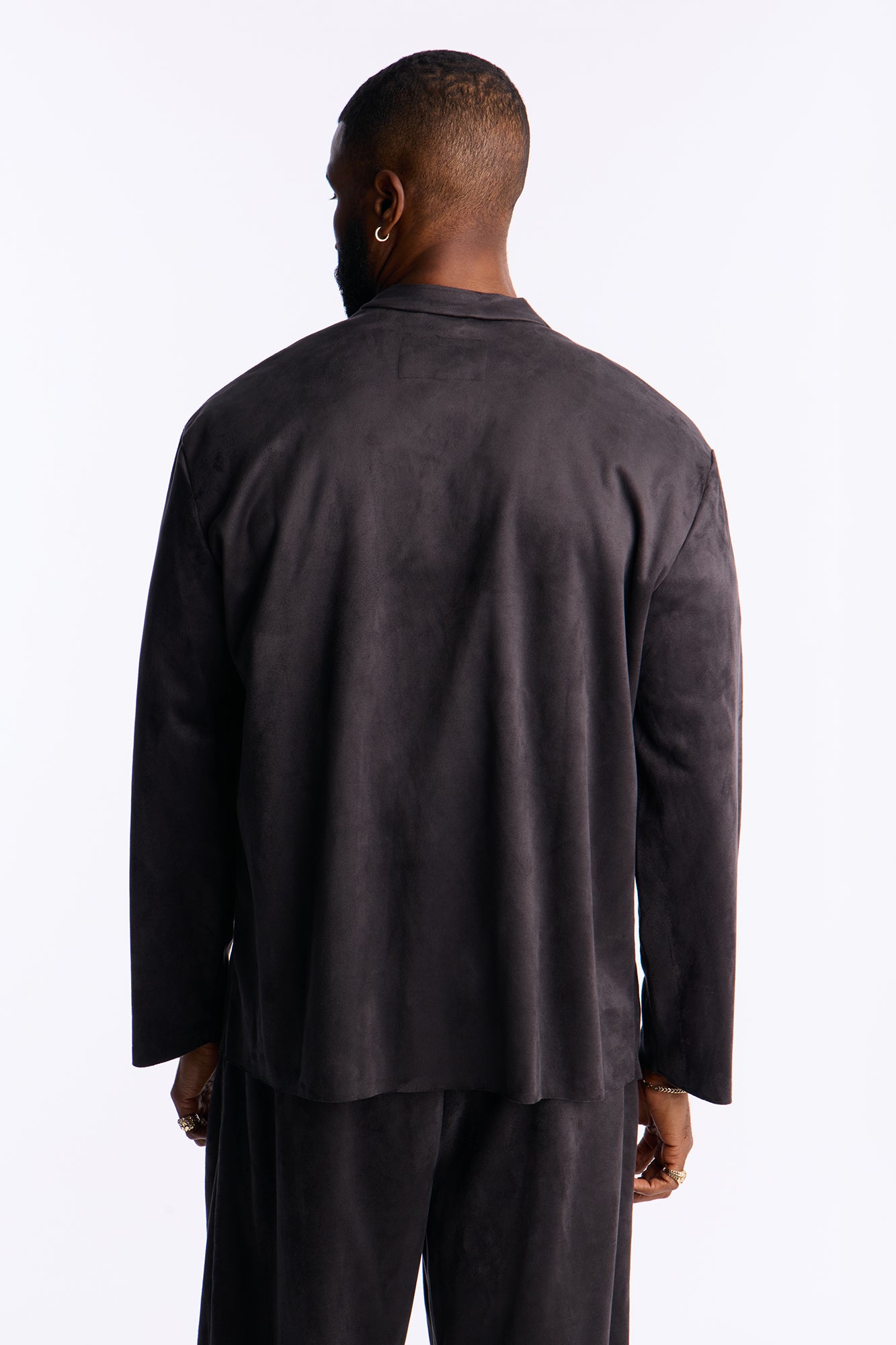Noven Edge Suede Jacket - Charcoal