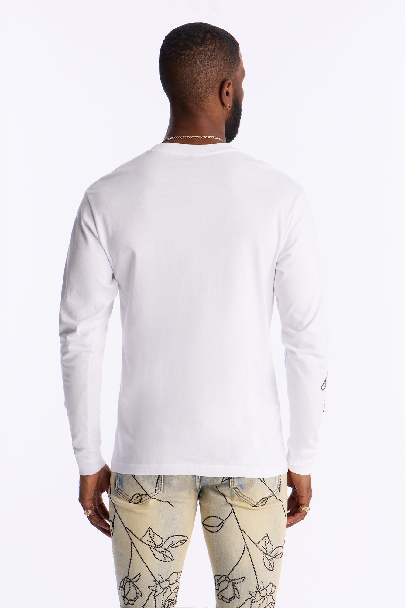 Six Seven Bones Long Sleeve Tee - White