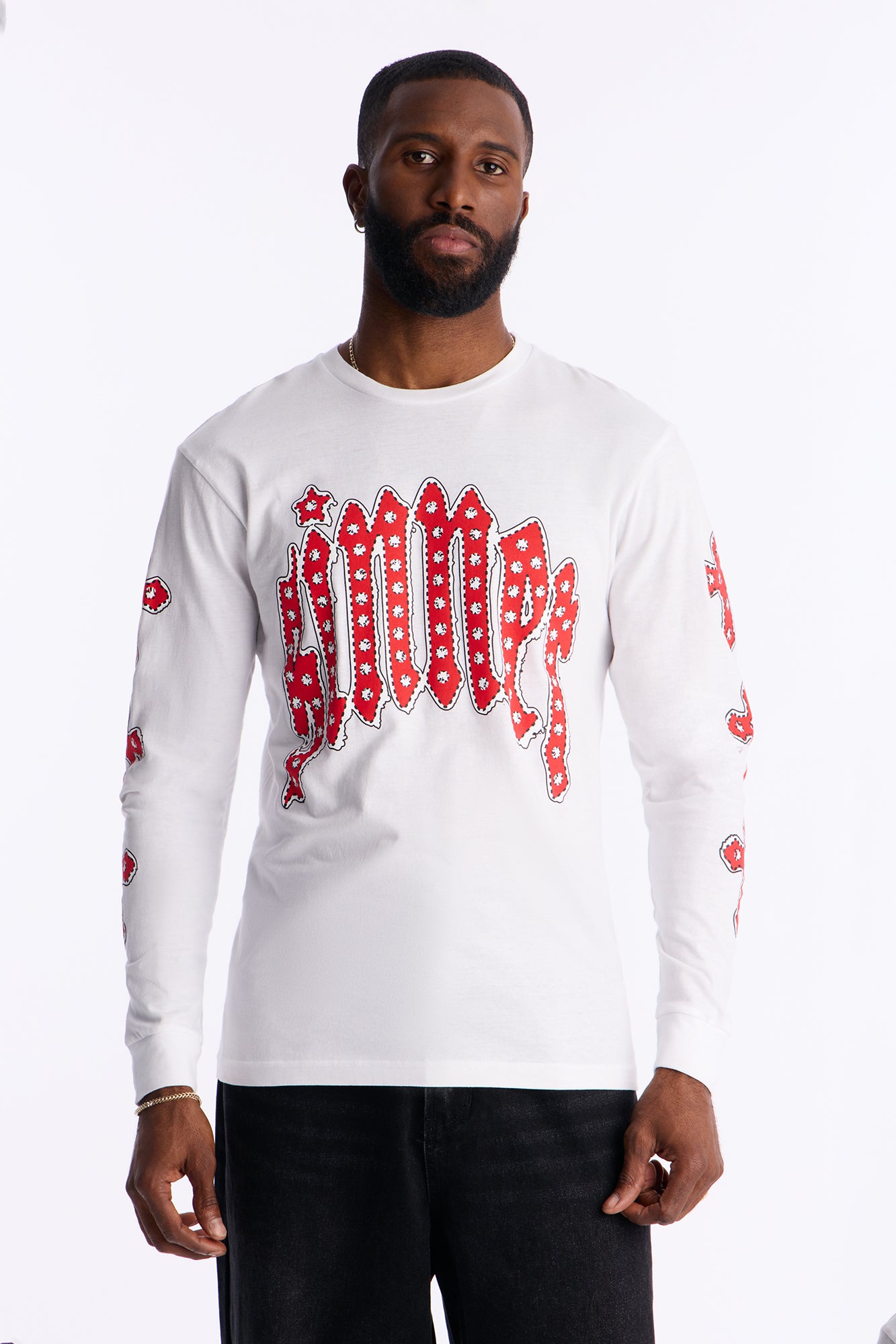 Sinner Star Long Sleeve Tee - White