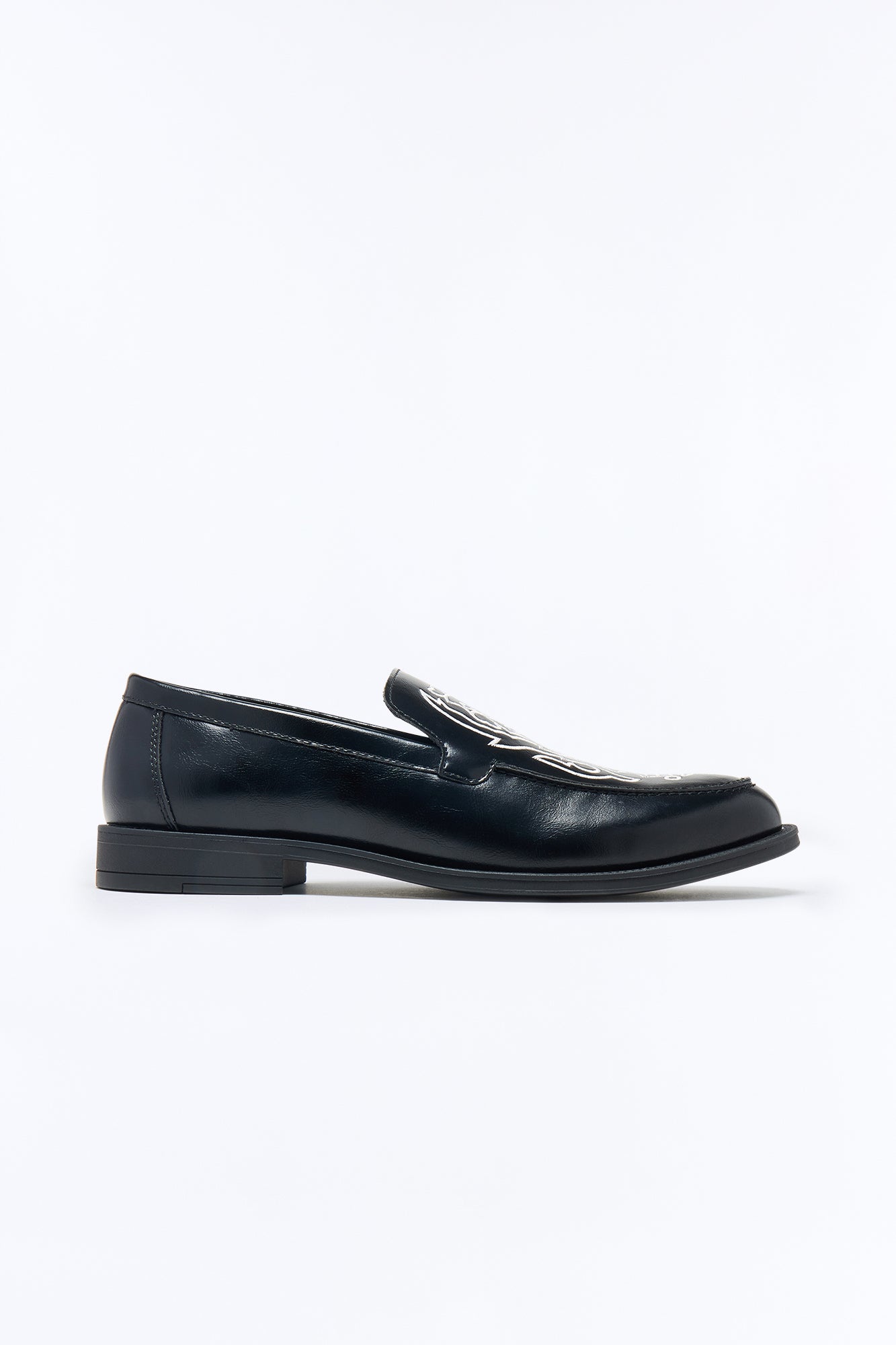 Slip On Western Stitch Classic Loafer - Black