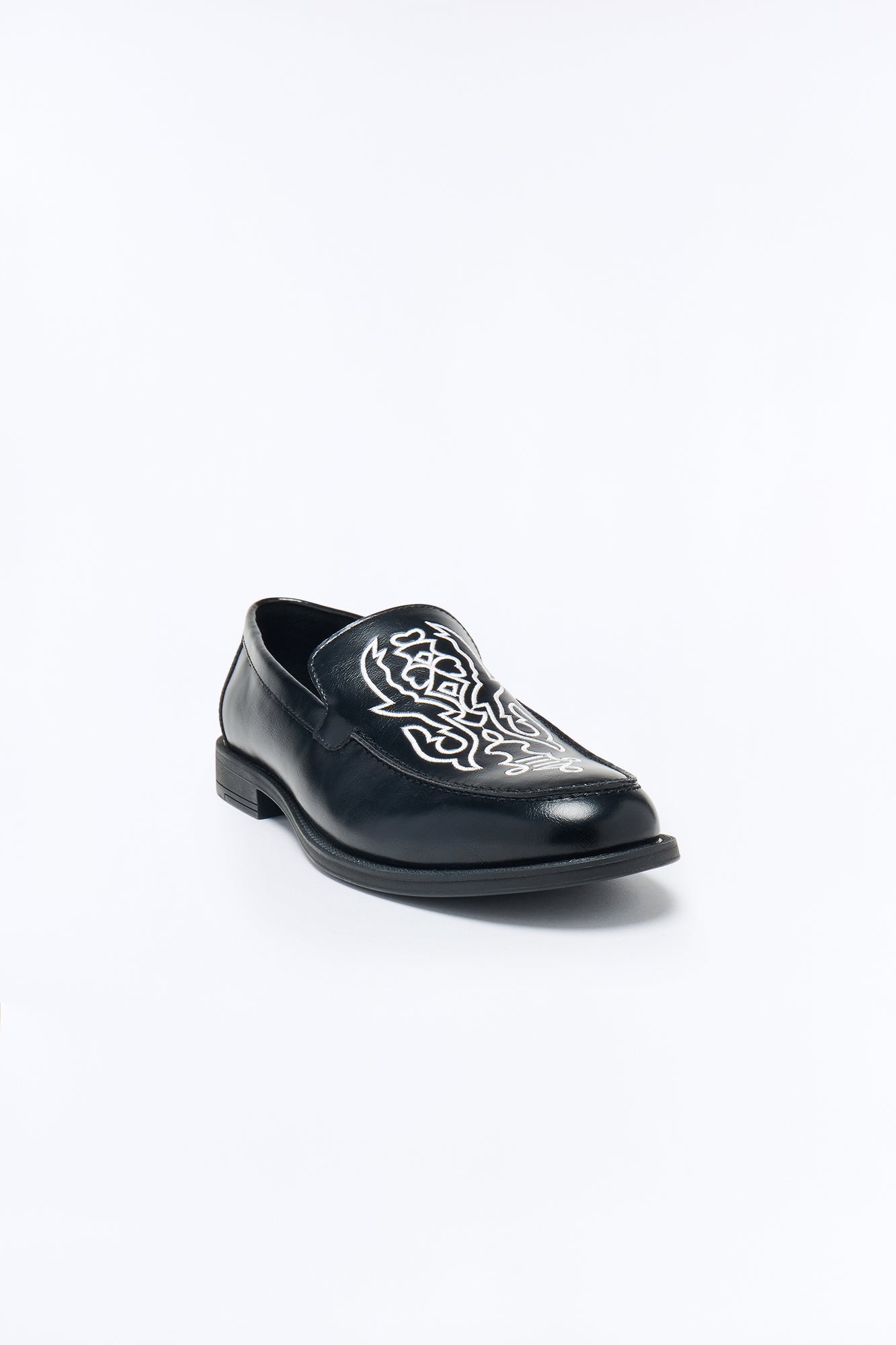Slip On Western Stitch Classic Loafer - Black