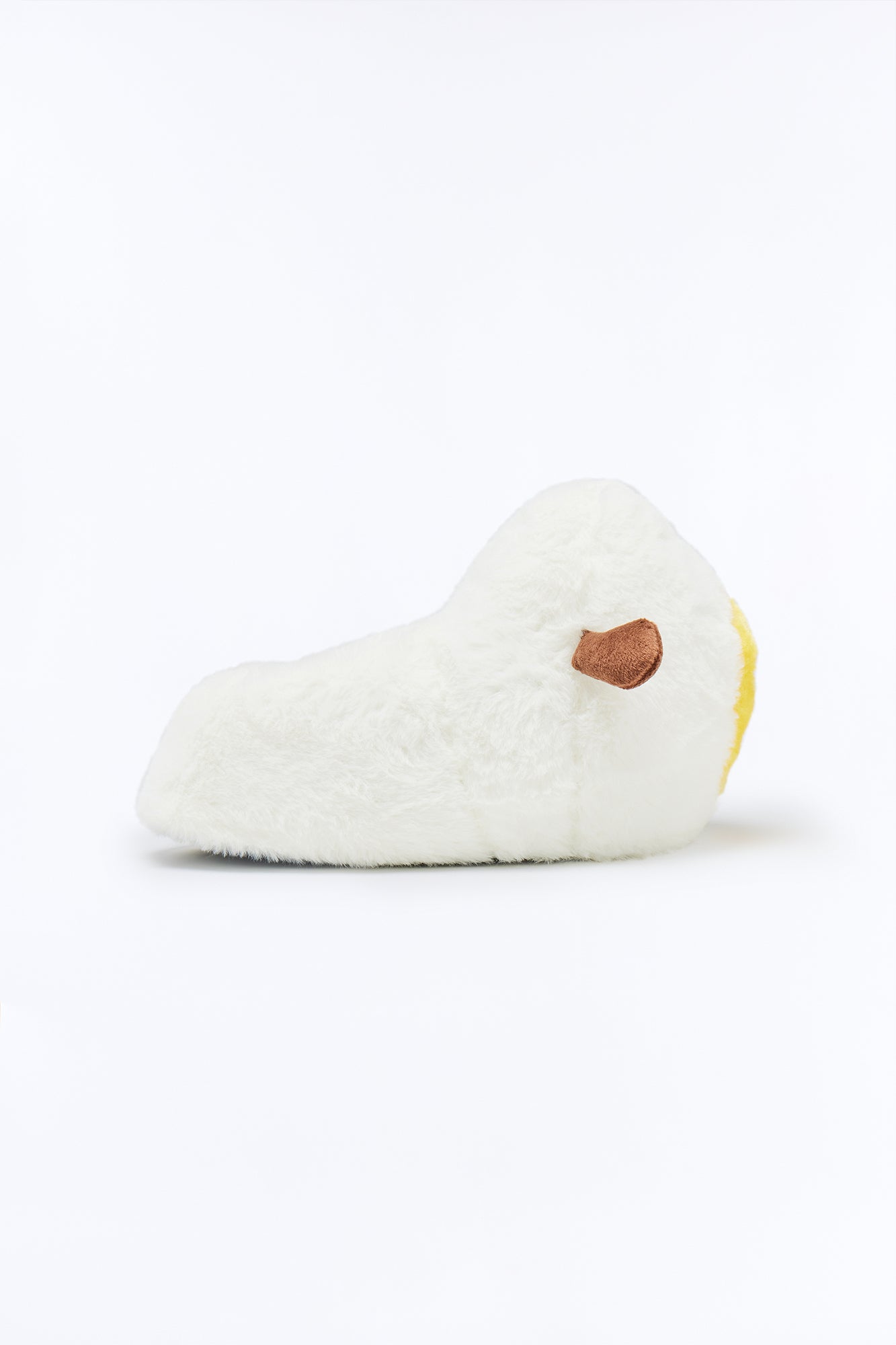 Scrambled Egg Plush Slippers - White