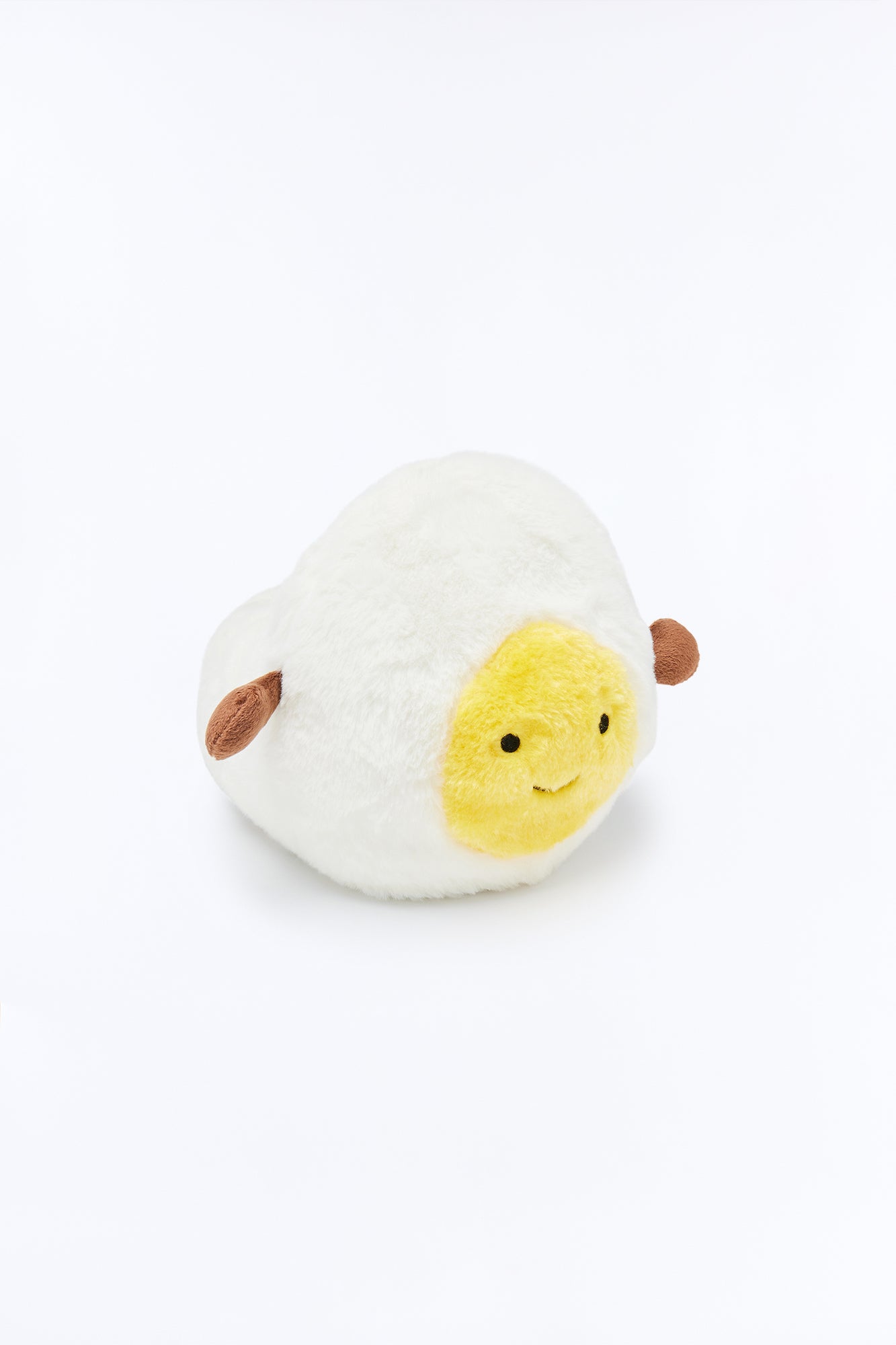 Scrambled Egg Plush Slippers - White
