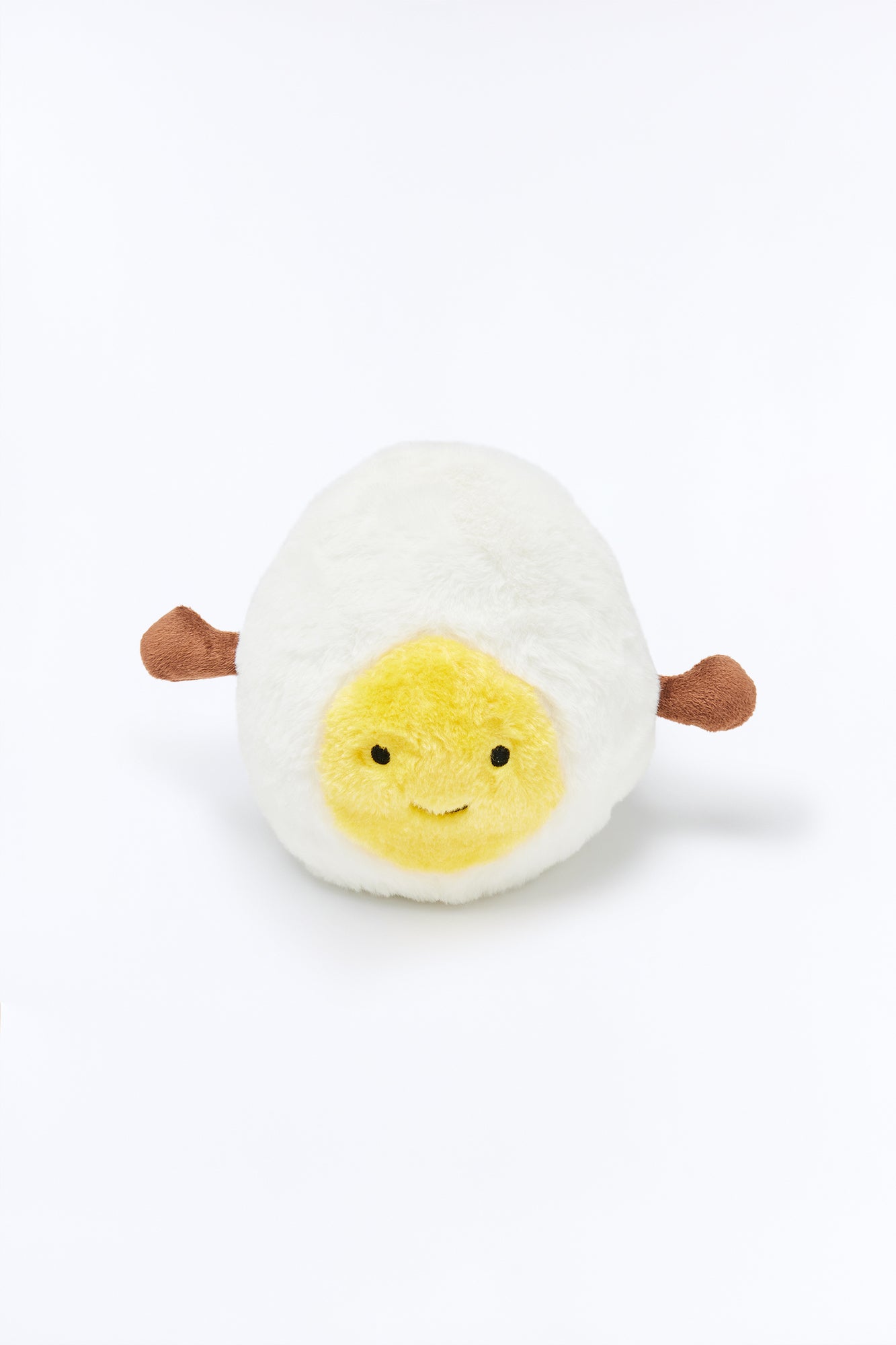 Scrambled Egg Plush Slippers - White