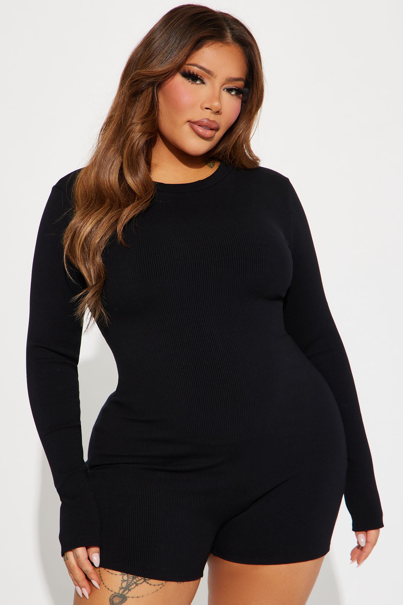 Maribel Snatched Romper - Black
