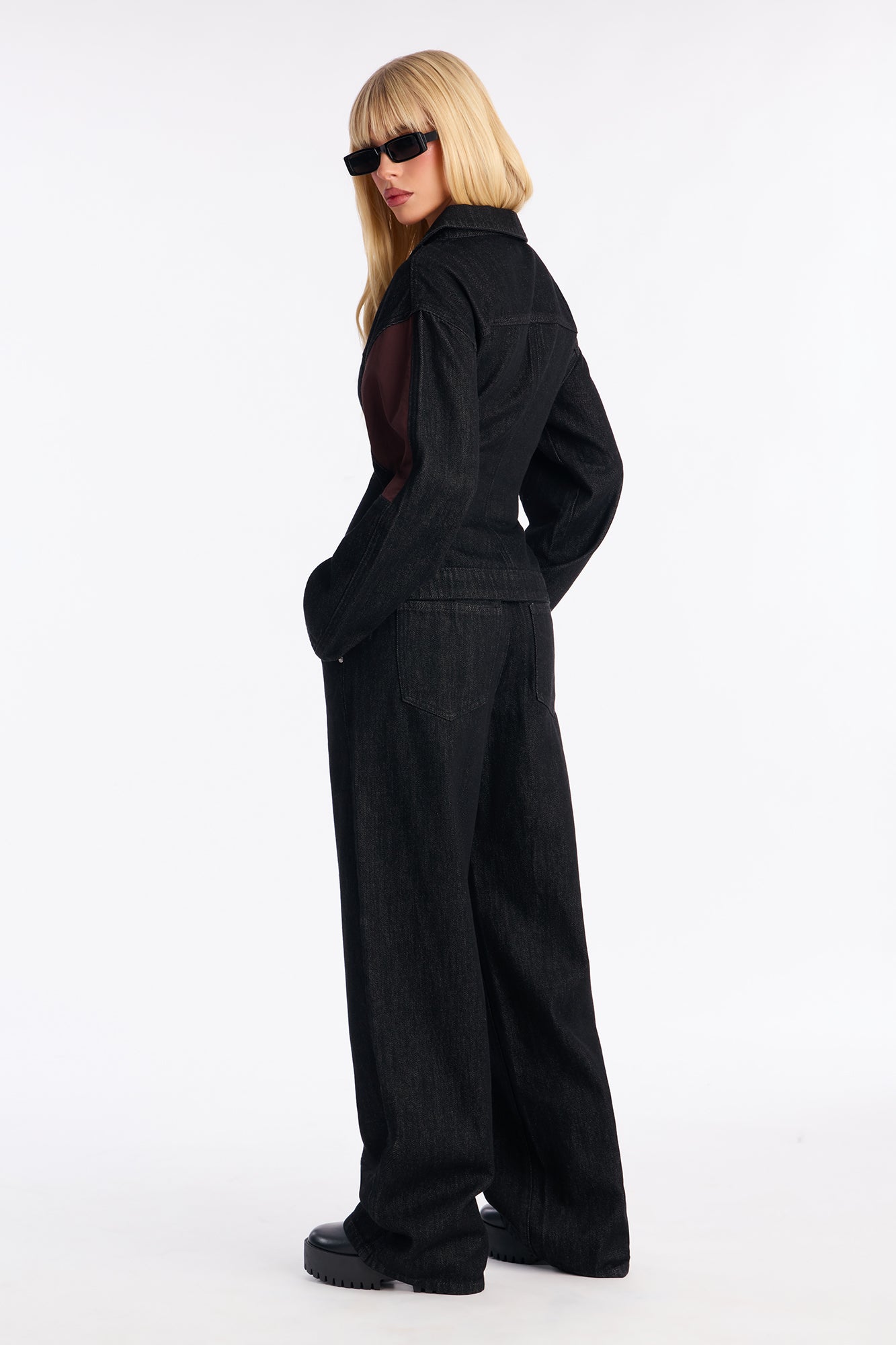 Marissa Denim Jacket Pant Set - Dark Denim