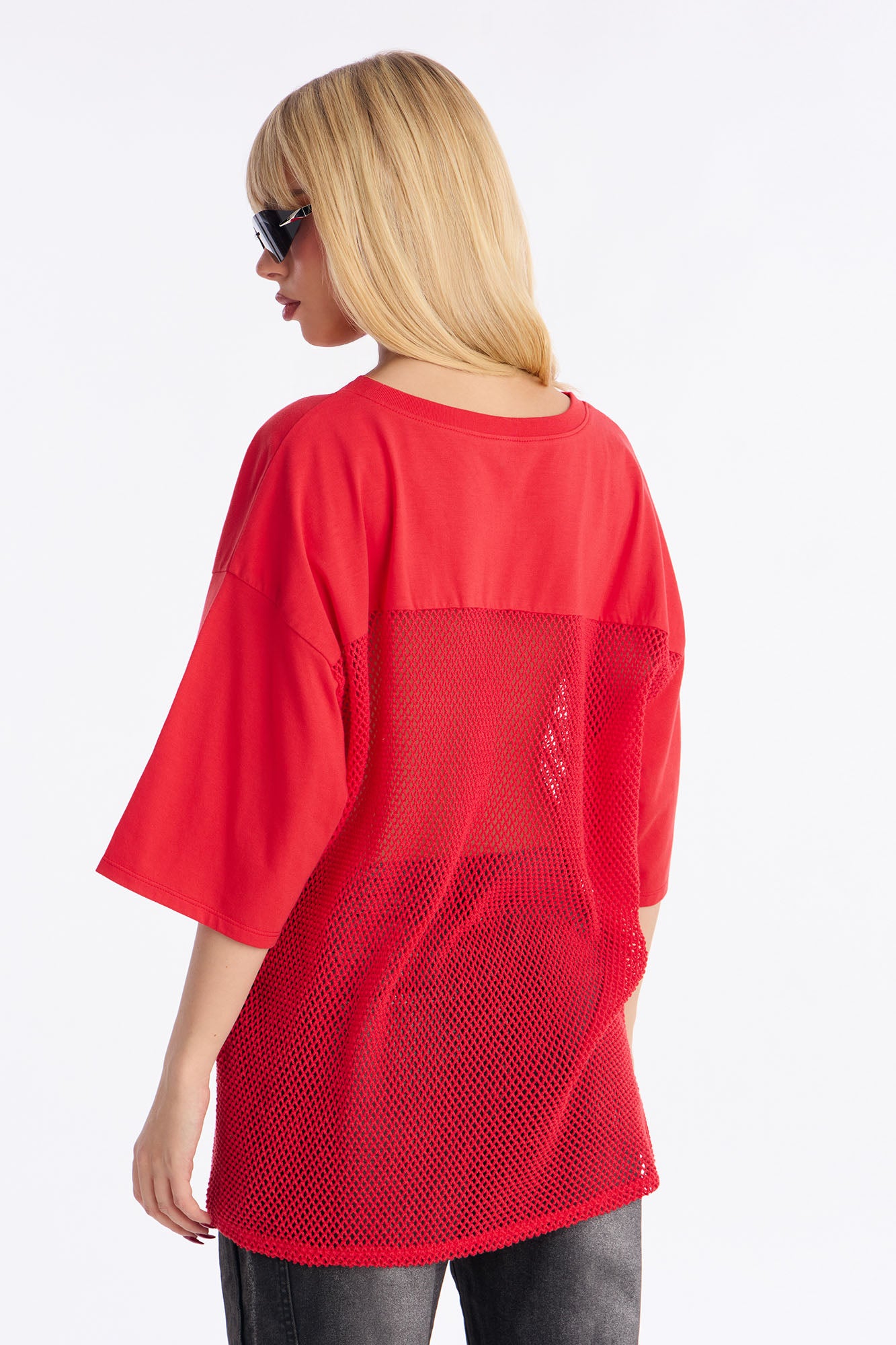 Rolling Stones Oversize Jersey Tee - Red