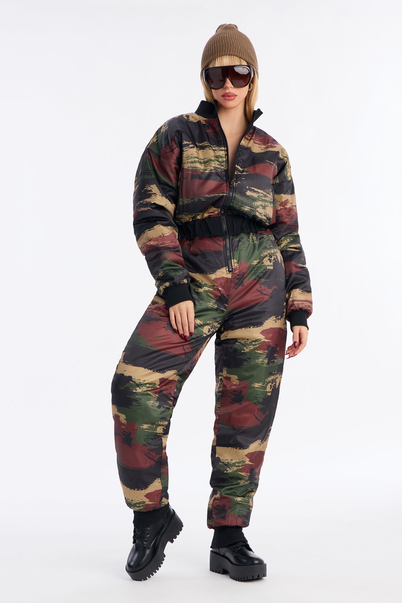 In Disguise Windbreaker Jumpsuit - Camouflage