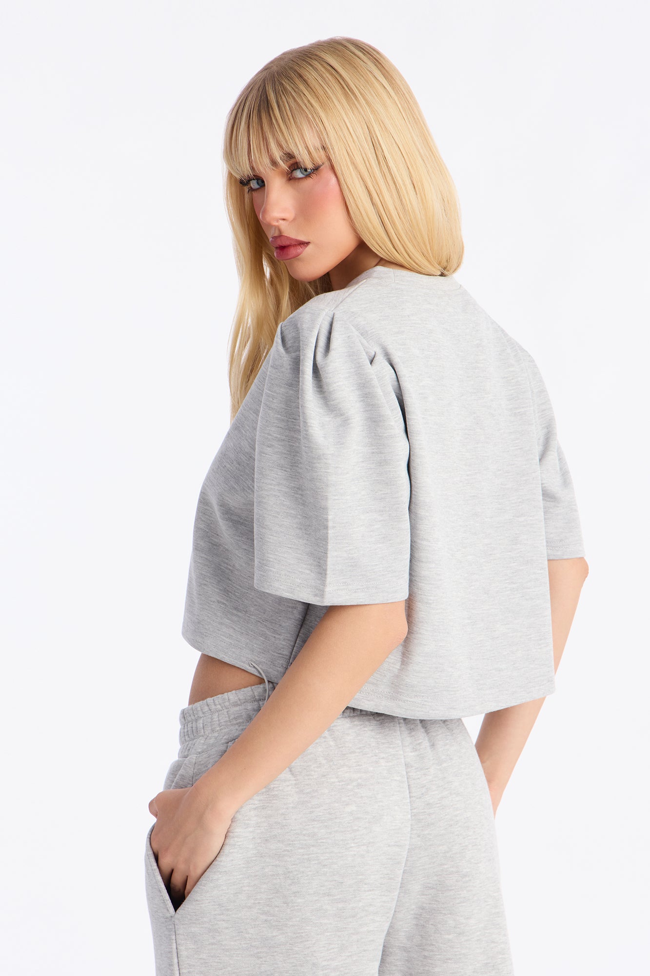 Audrey Adjustable Lounge Top - Heather Grey