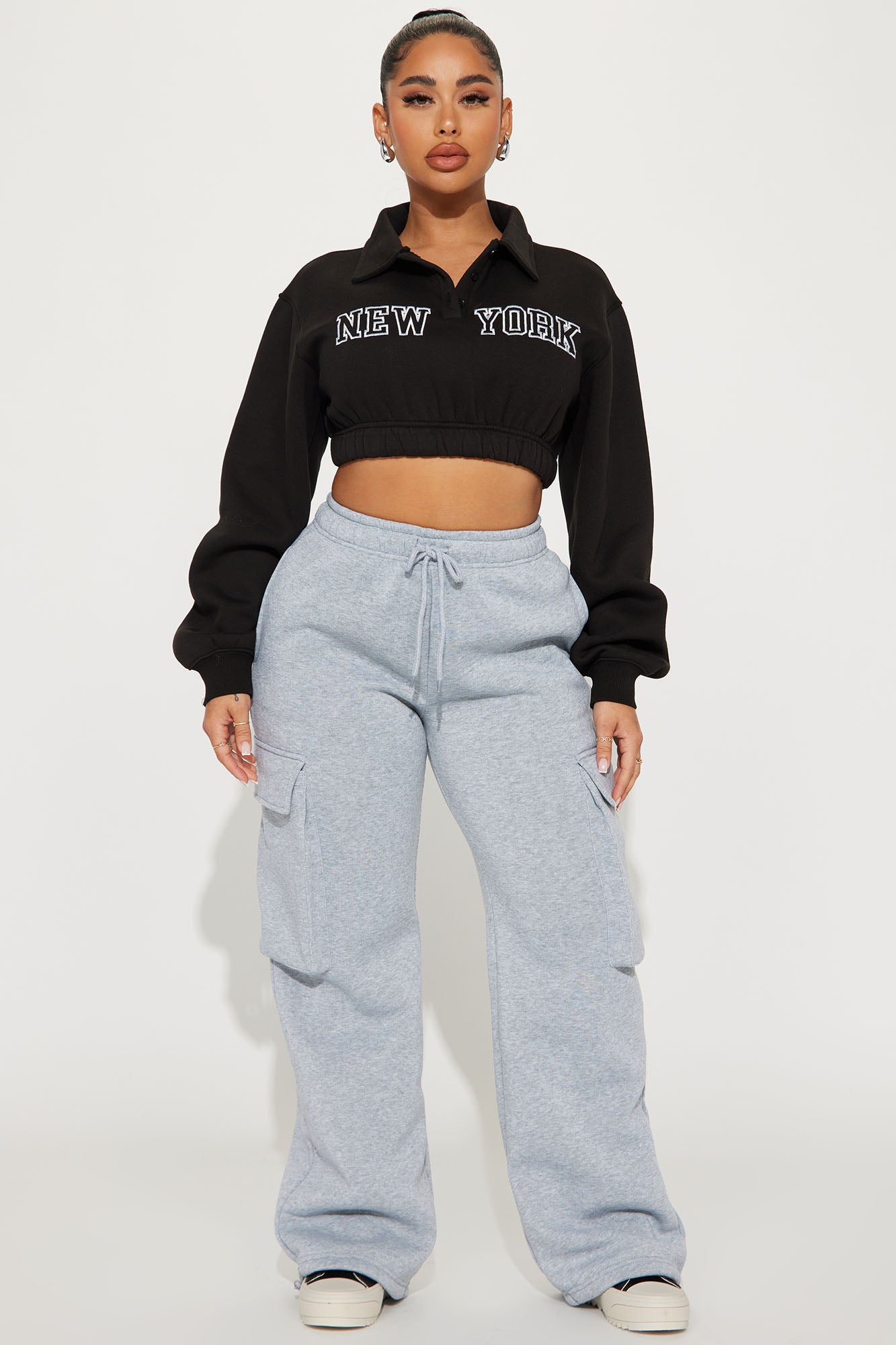 Luna Cargo Lounge Jogger - Heather Grey