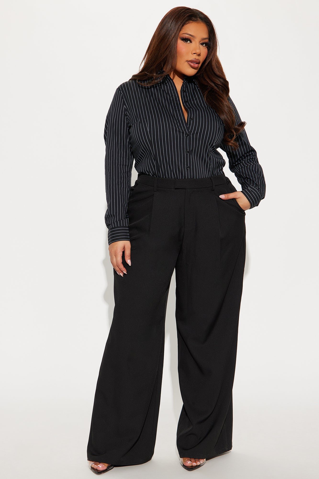 One Step Ahead Striped Shirt - Black/White