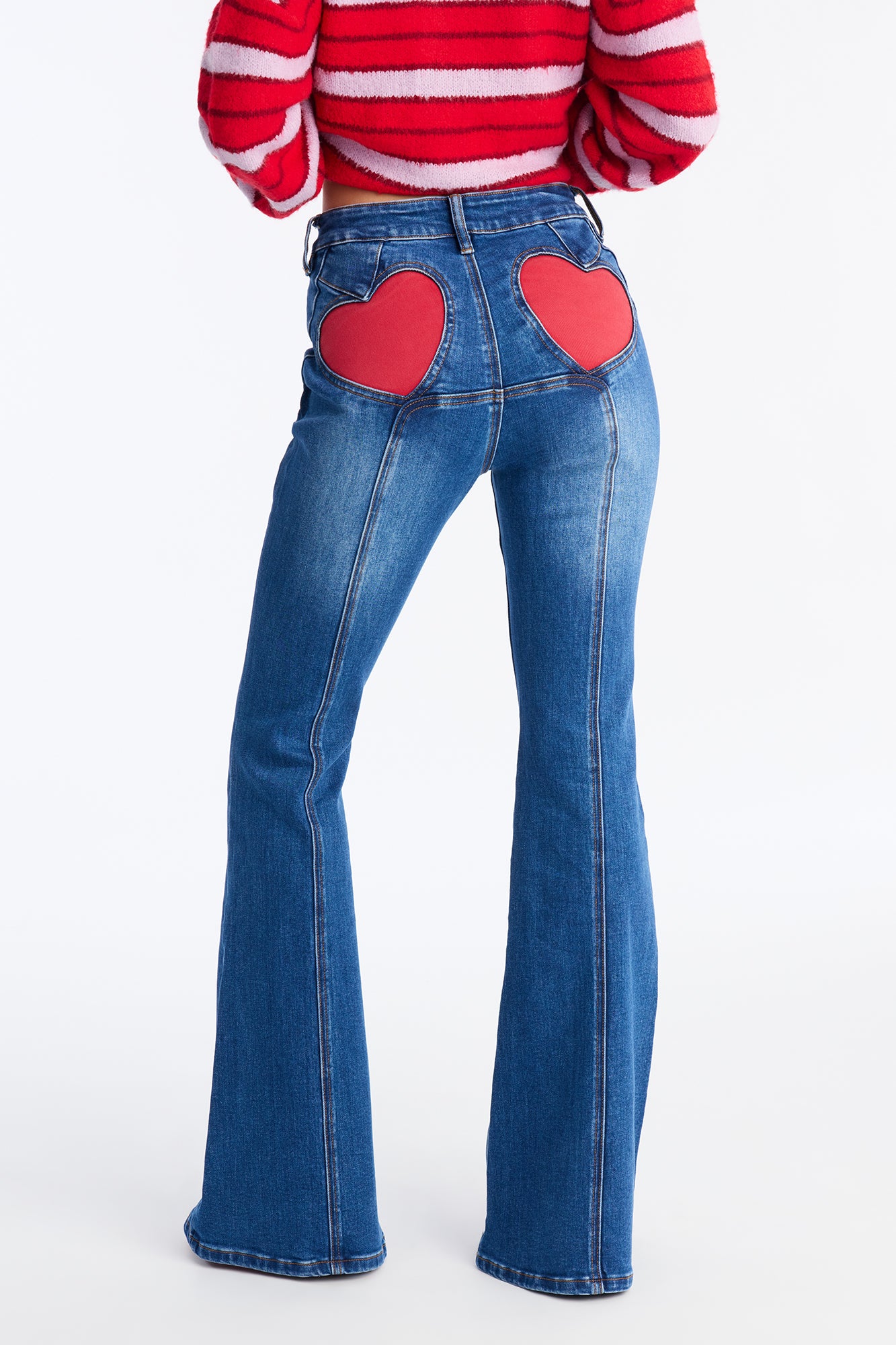 Love Hurts Stretch Flare Jeans - Dark Wash