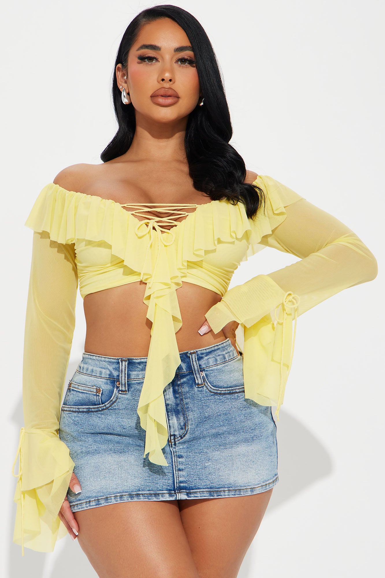 Love In Italy Ruffle Top - Yellow