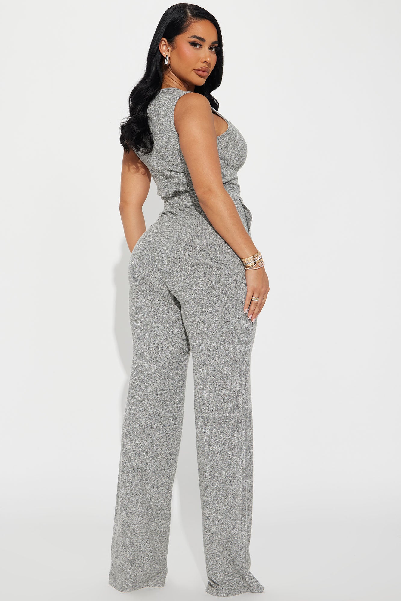Express Your Style Jumpsuit - Heather Grey