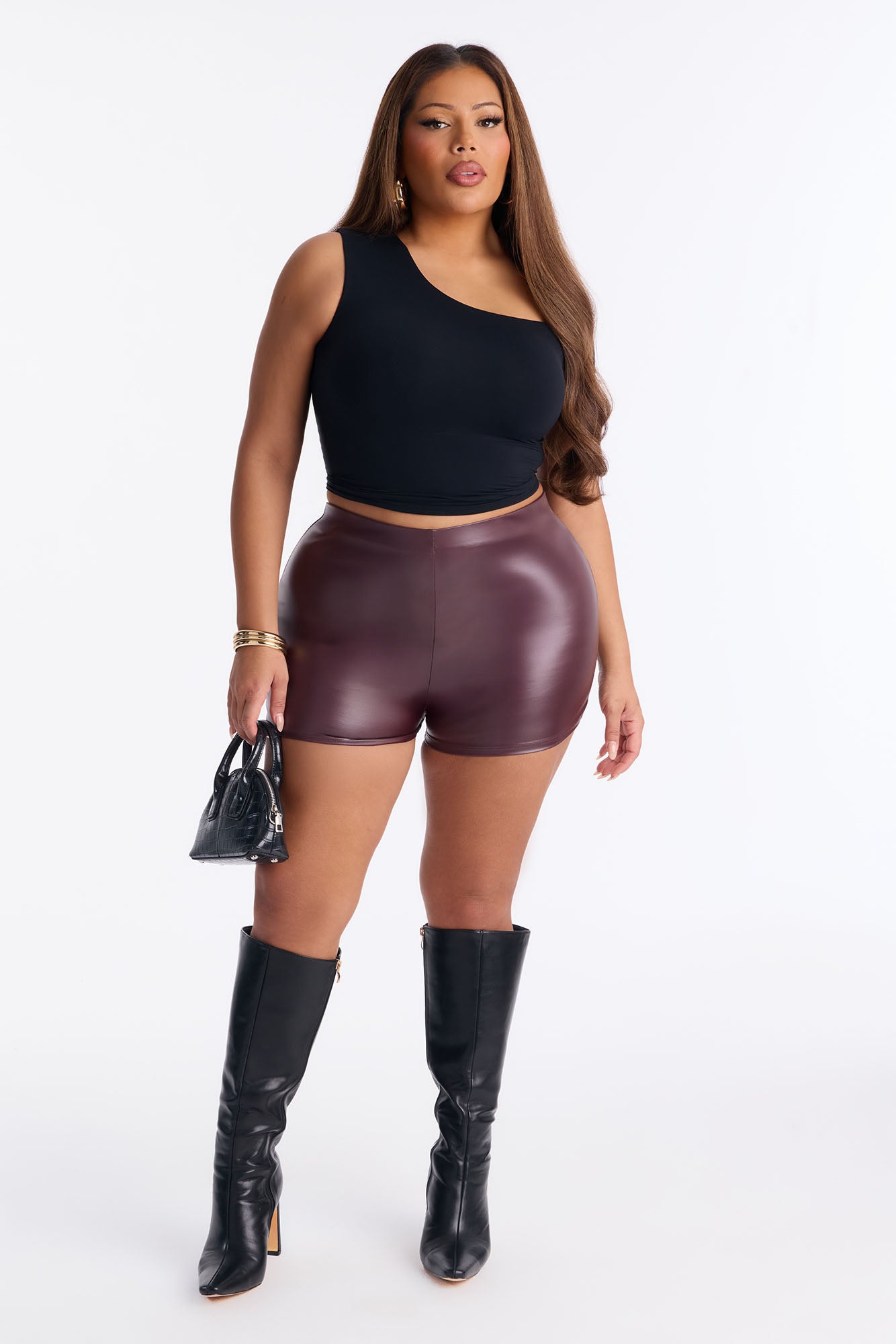 Look My Way Booty Short - Chocolate