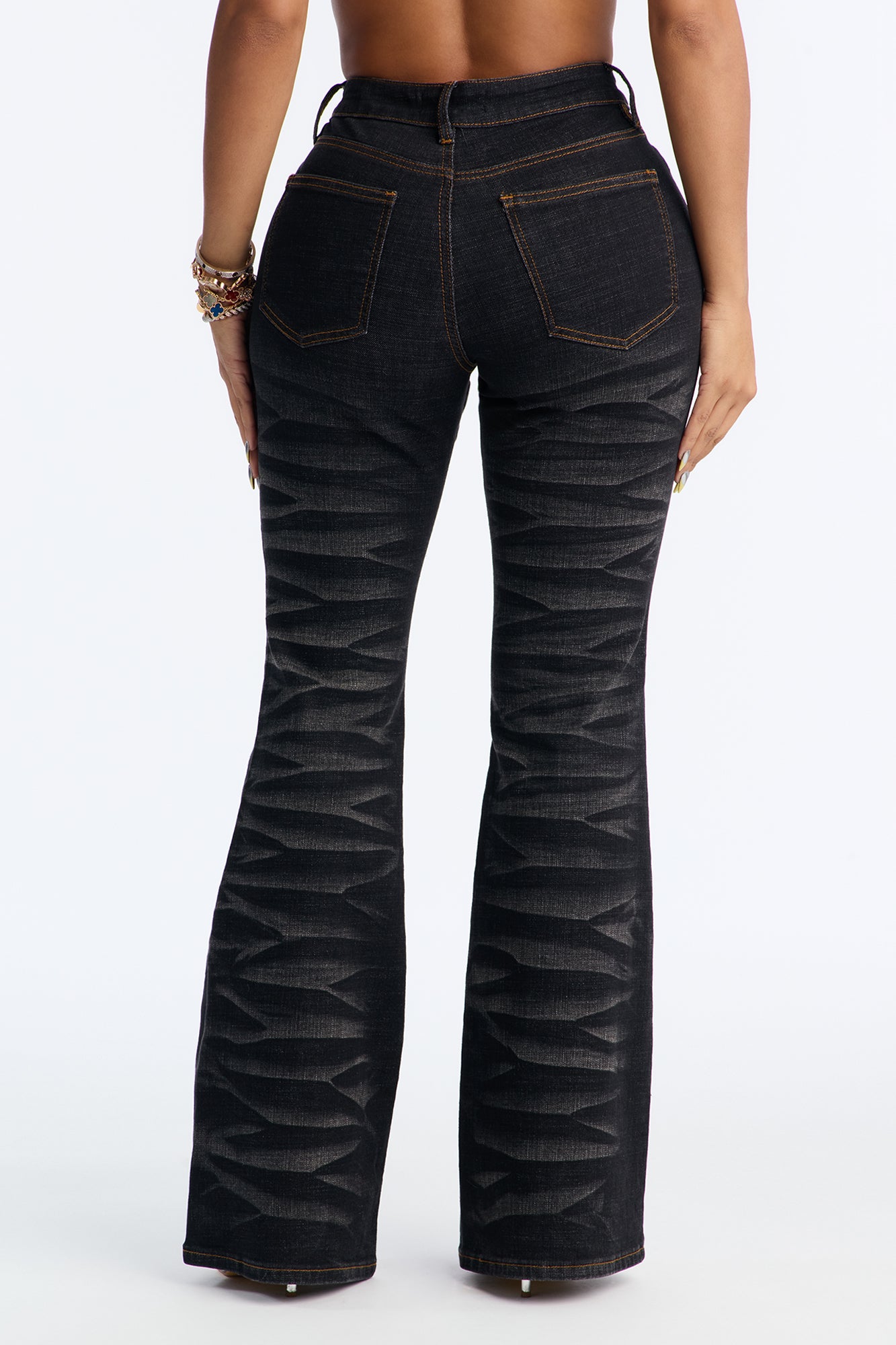 No Secrets Stretch Flare Jeans - Black