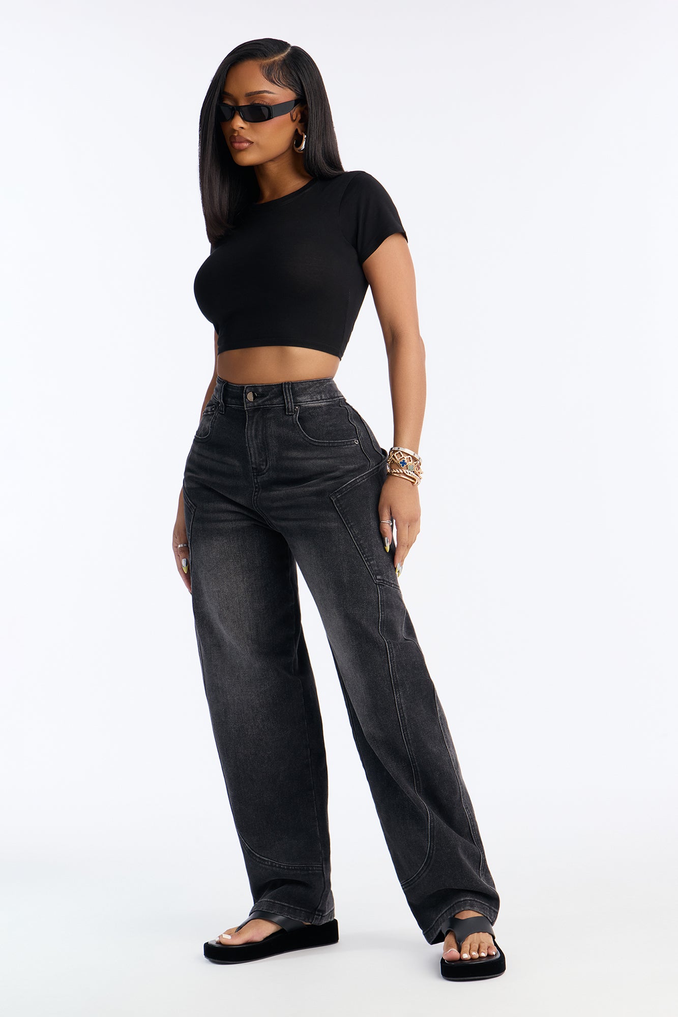 Making Space Baggy Jeans - Black Wash