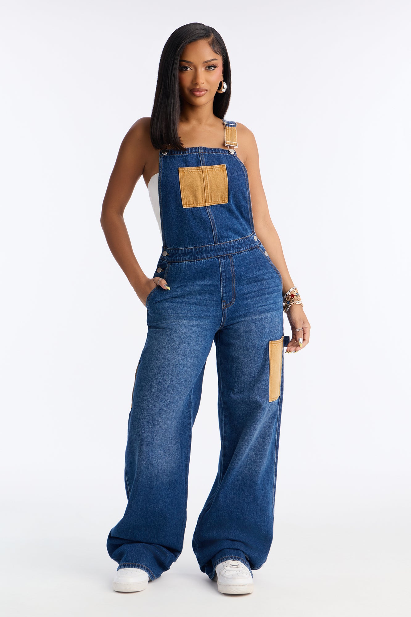 Busy Crafting Denim Overalls - Dark Wash