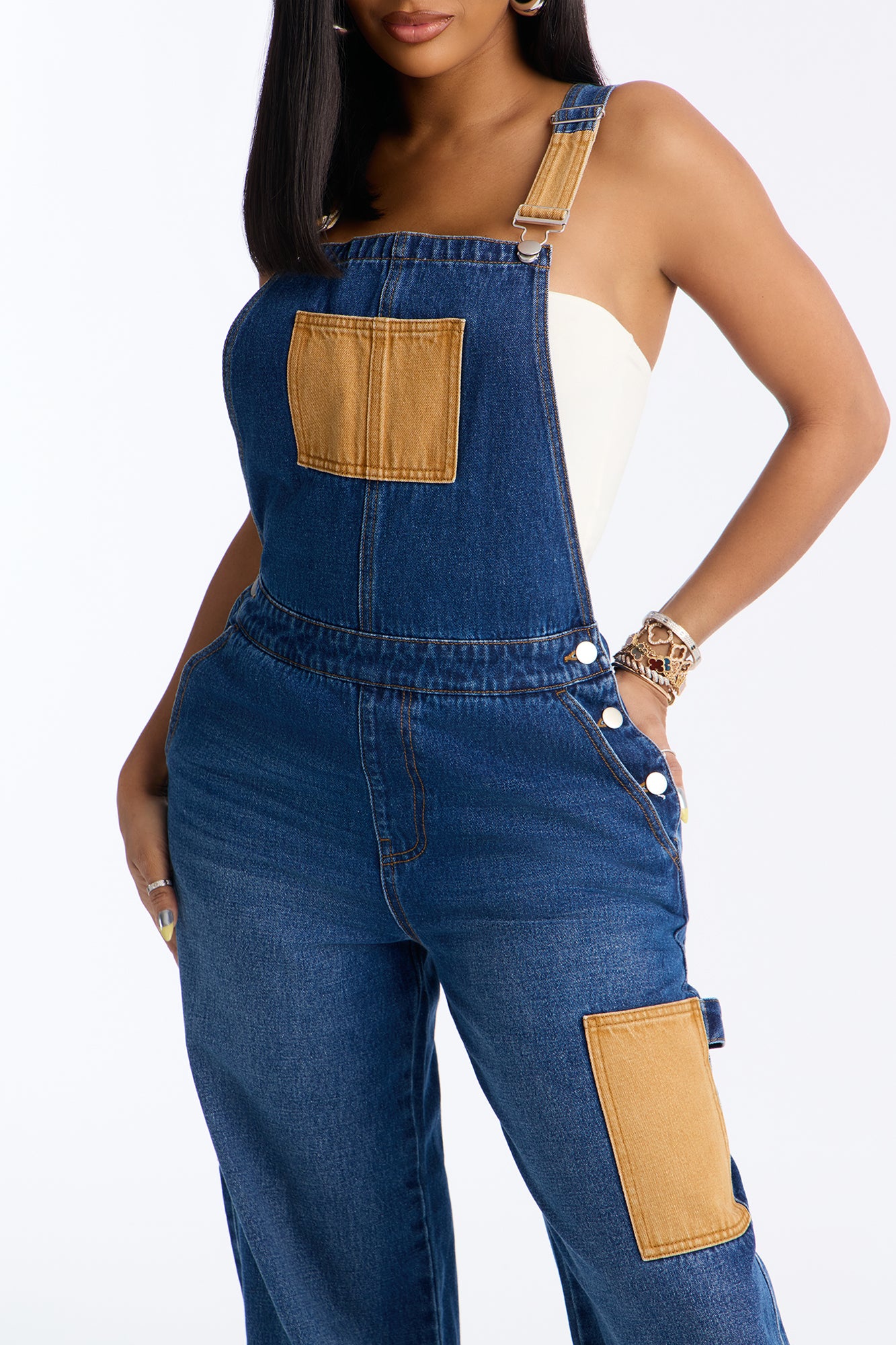 Busy Crafting Denim Overalls - Dark Wash