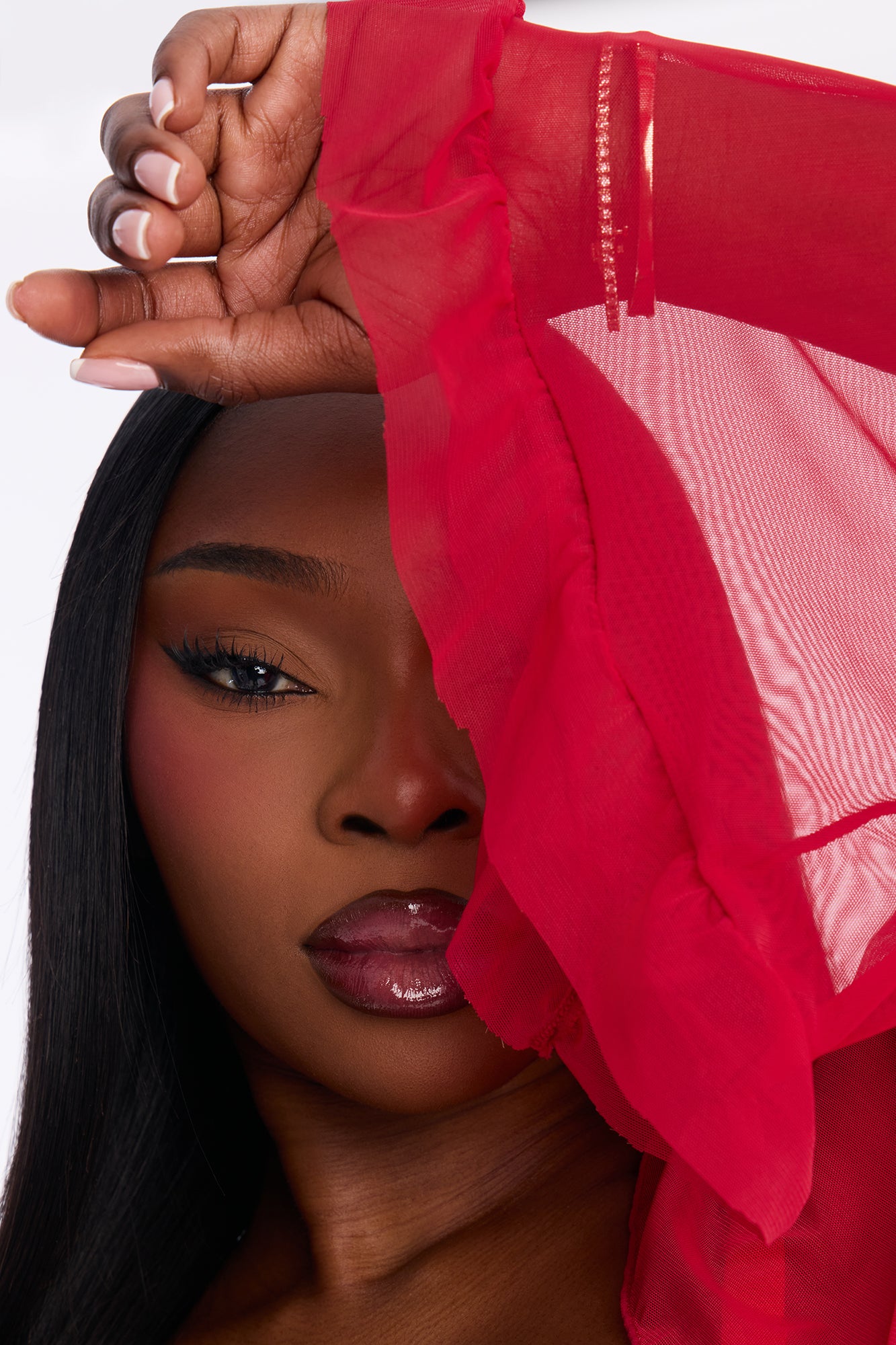 Bound For Love Mesh Robe - Red