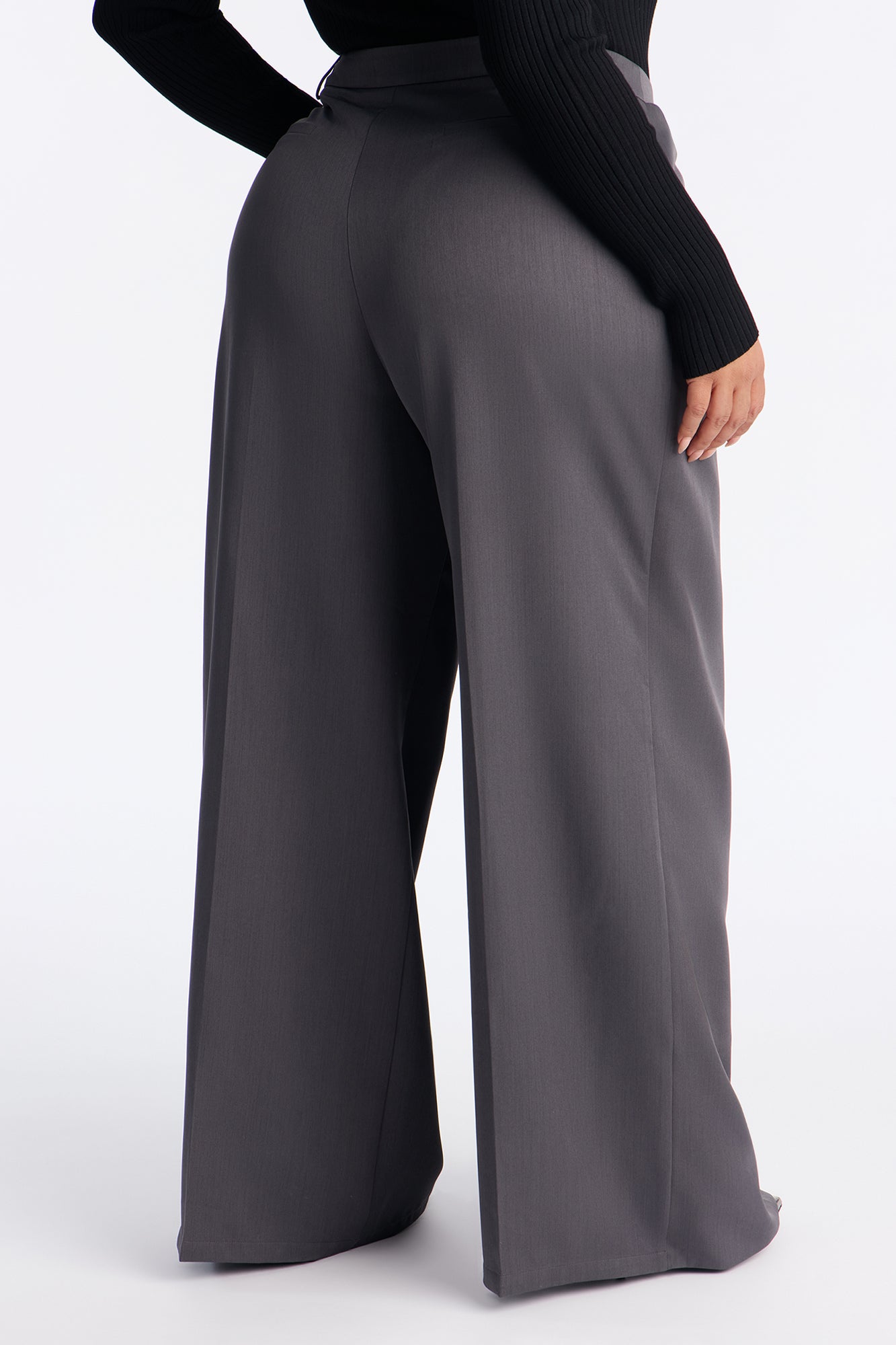 Tailored Touch Wrap Front Trouser 33″ - Charcoal