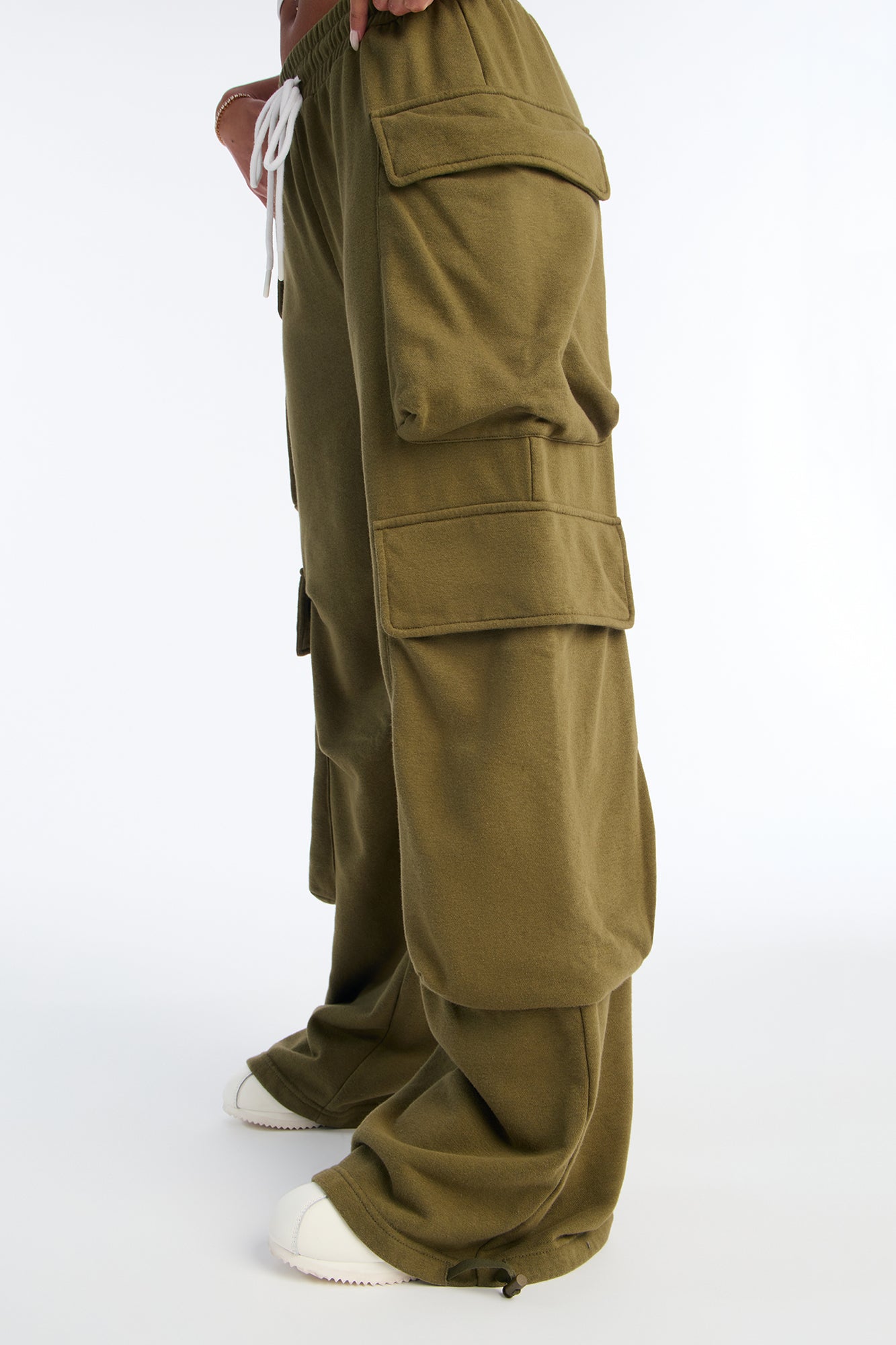 Kayla Cargo Sweatpants - Olive