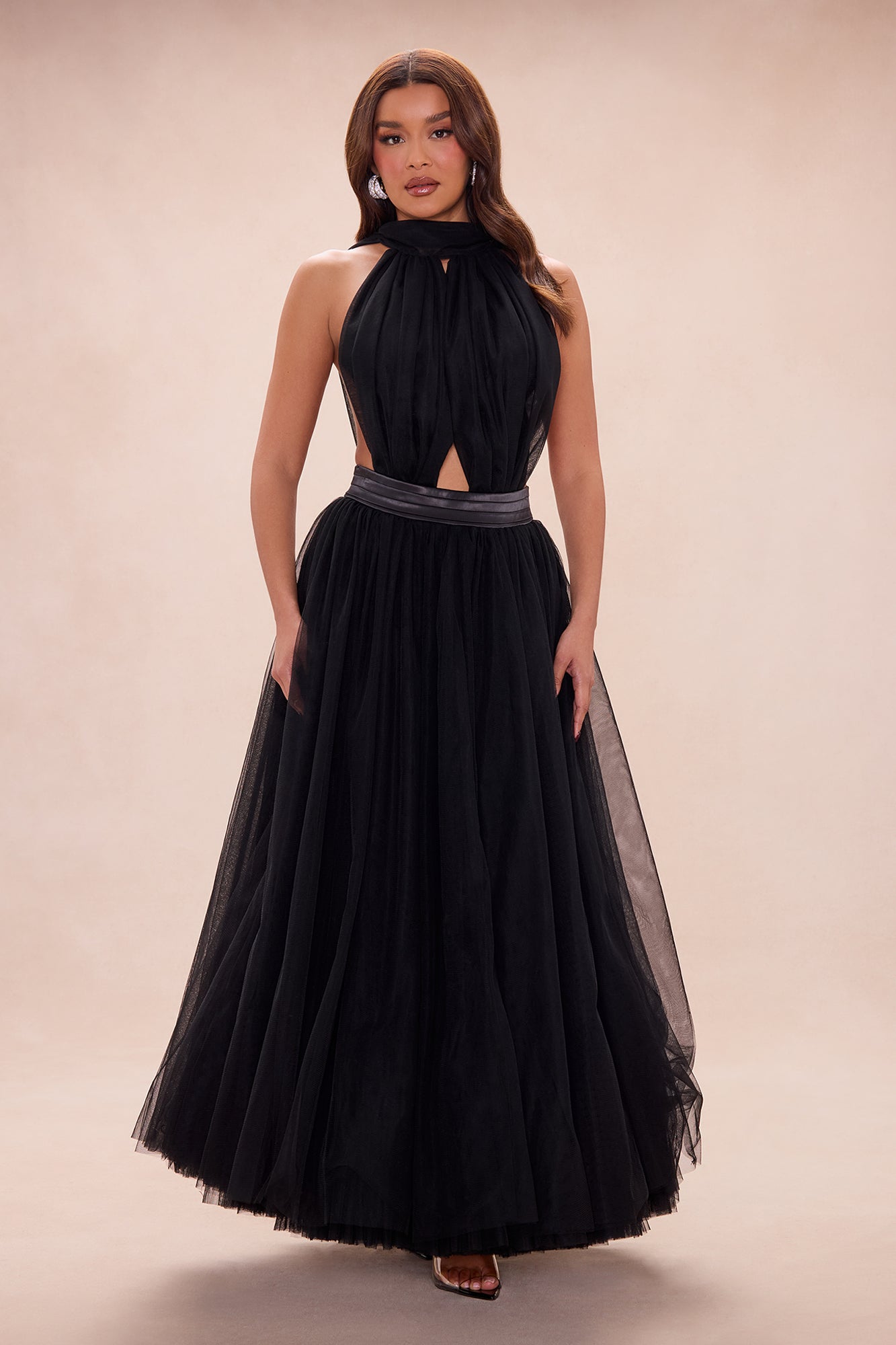 Karlee Tulle Maxi Skirt - Black