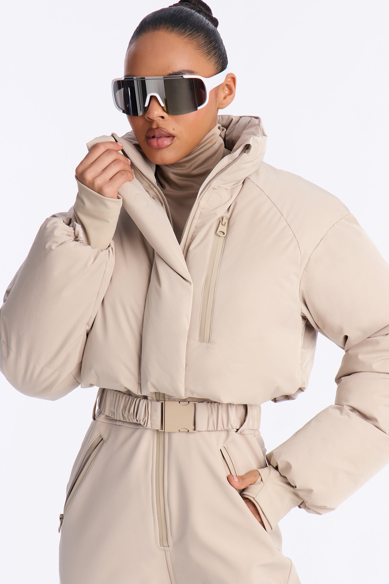 Snow Play Ski Jumpsuit - Taupe