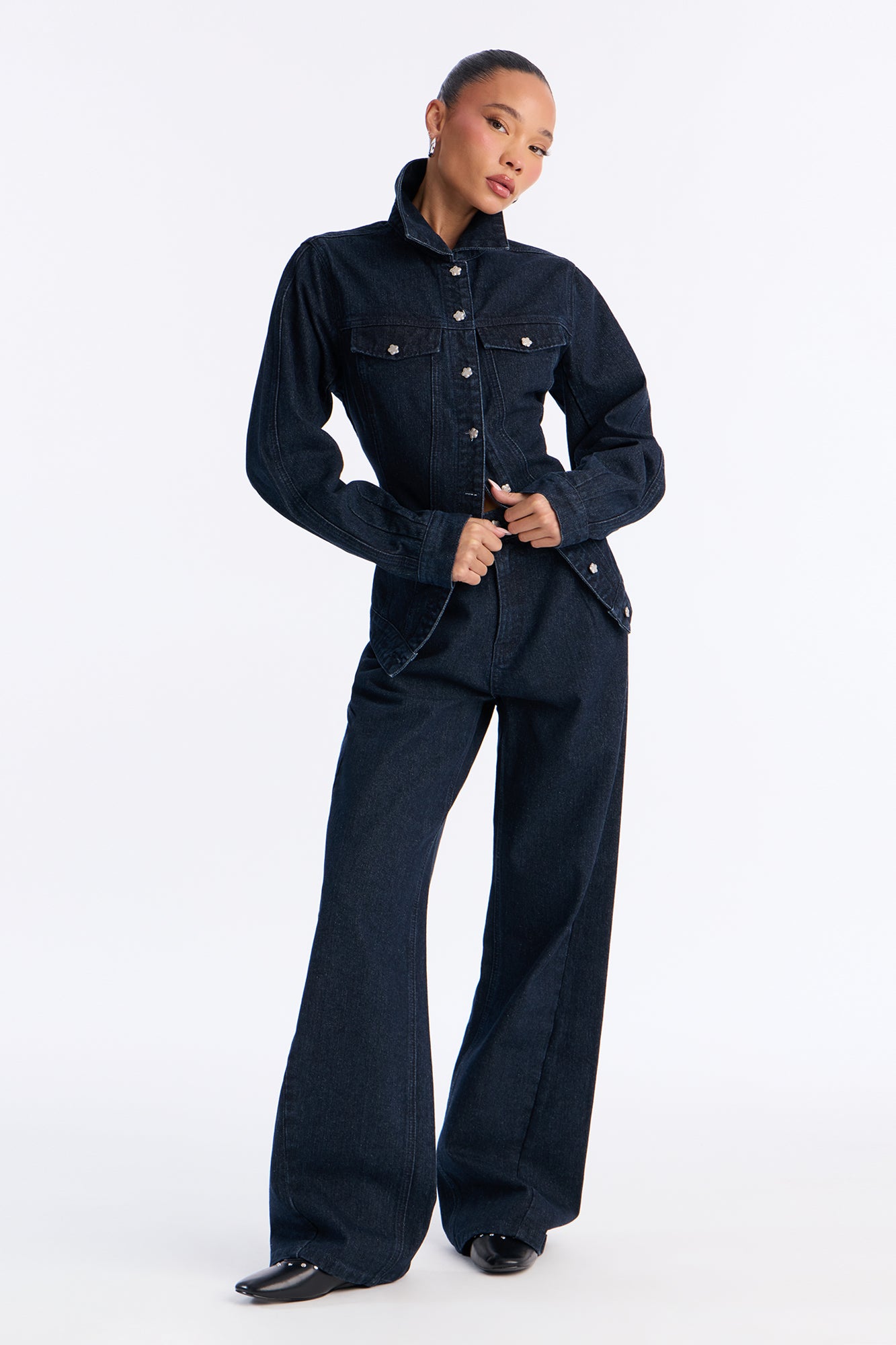Rosemond Denim Shacket - Dark Denim