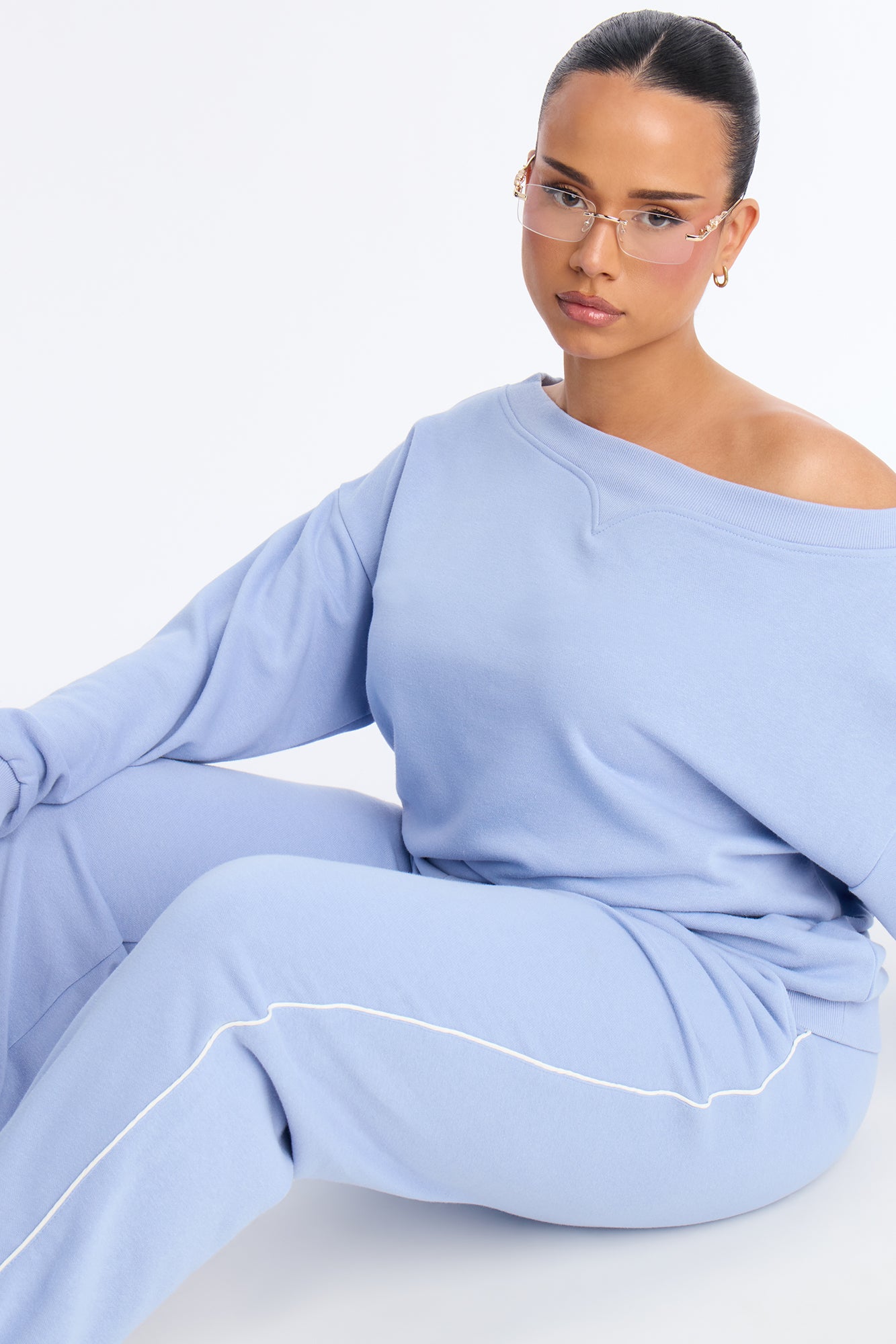 Olivia Fleece Jogger Pants - Periwinkle