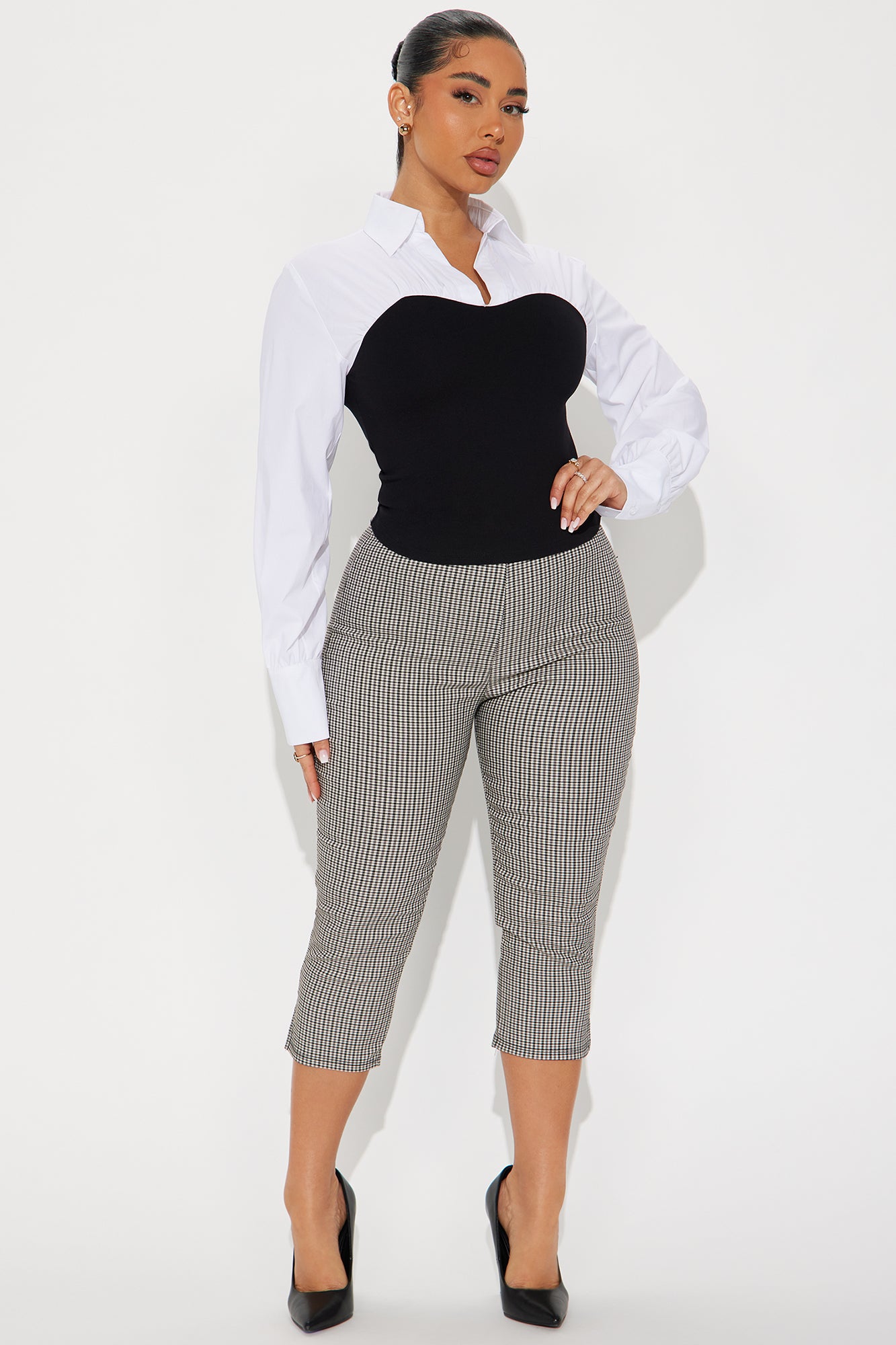 Mixing Things Up Top - White/Black