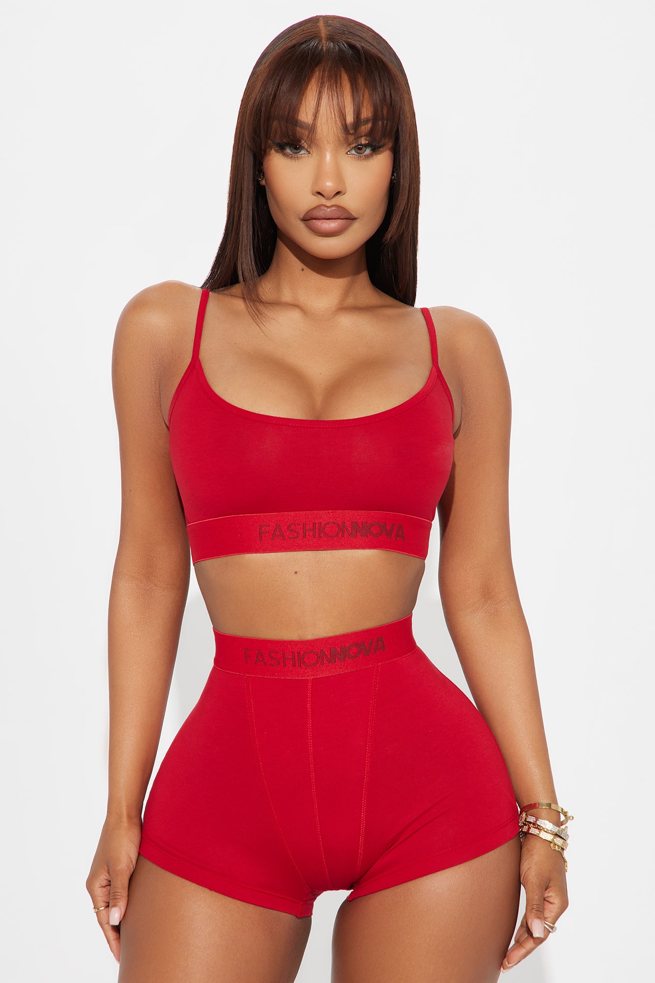 FN Mood Cami And Boxer Set - Red
