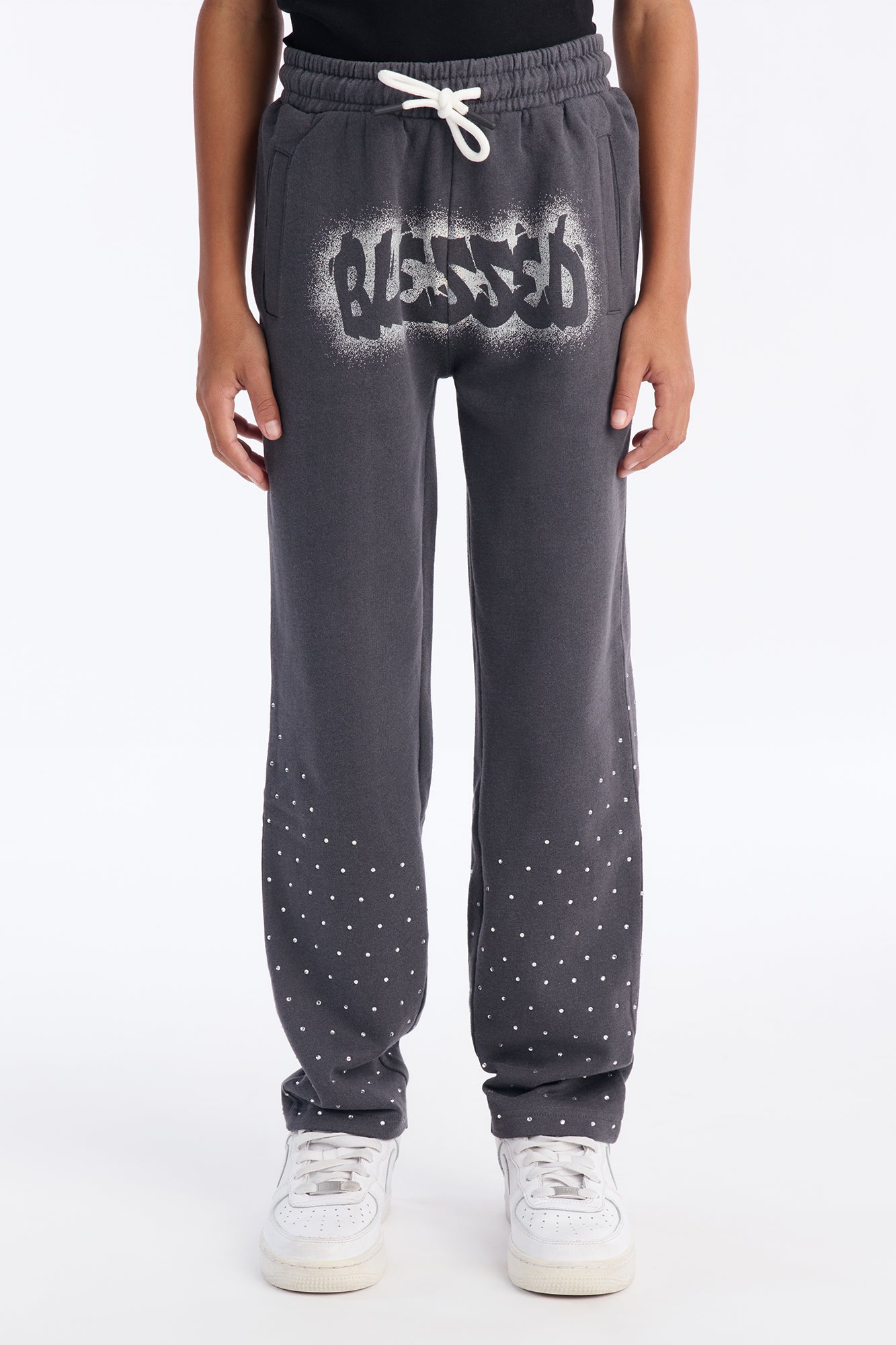 Mini Blessed Every Day Pants - Grey