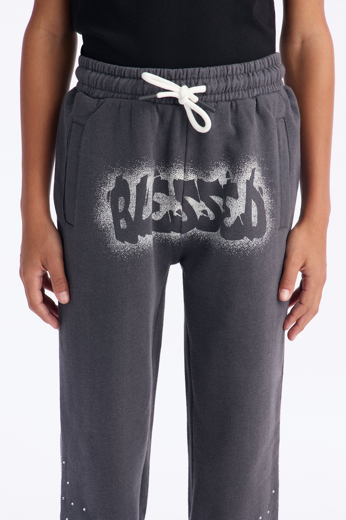 Mini Blessed Every Day Pants - Grey