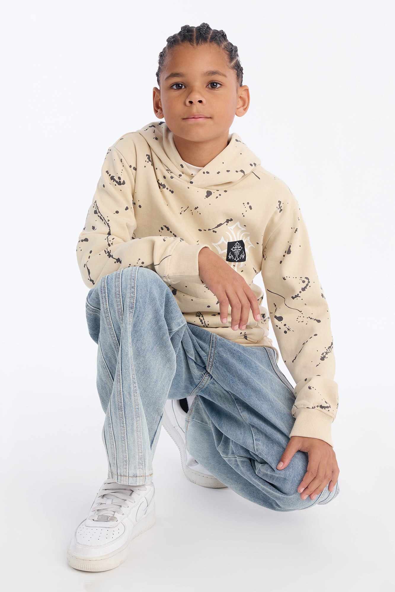 Mini Going For It Pullover Hoodie - Sand