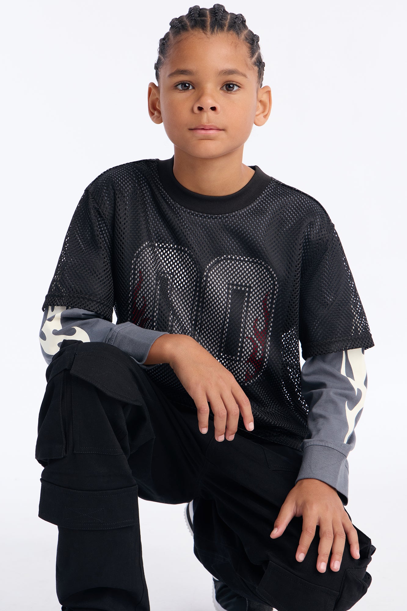 Mini 00 Inferno Layered Mesh Jersey - Dark Grey