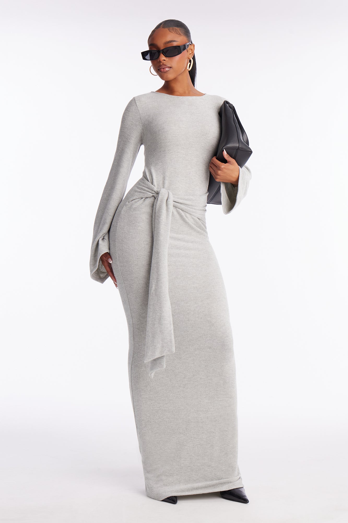 Tabitha Sweater Maxi Dress - Grey
