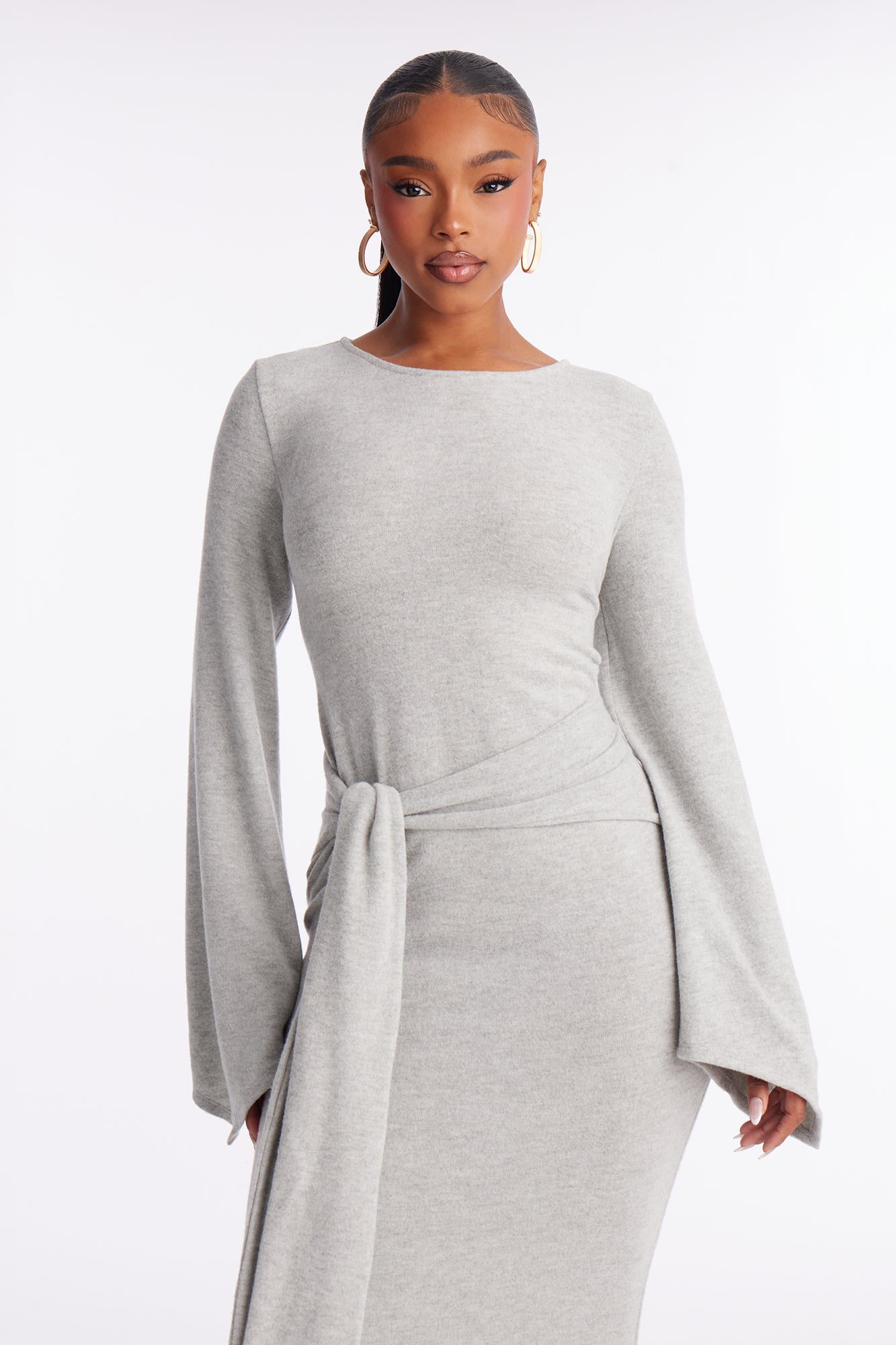 Tabitha Sweater Maxi Dress - Grey