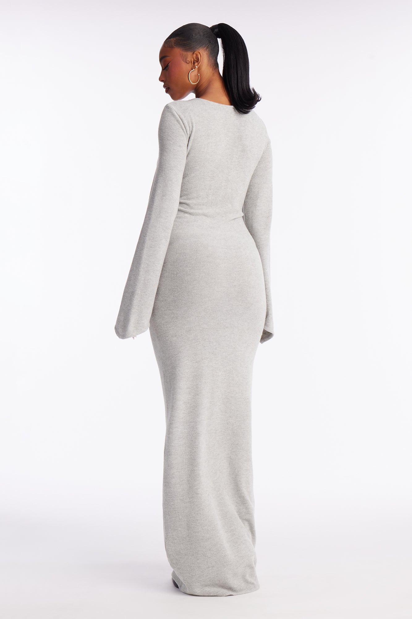 Tabitha Sweater Maxi Dress - Grey